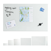 Glas-Magnetboard Weiss Weiss von Relaxdays