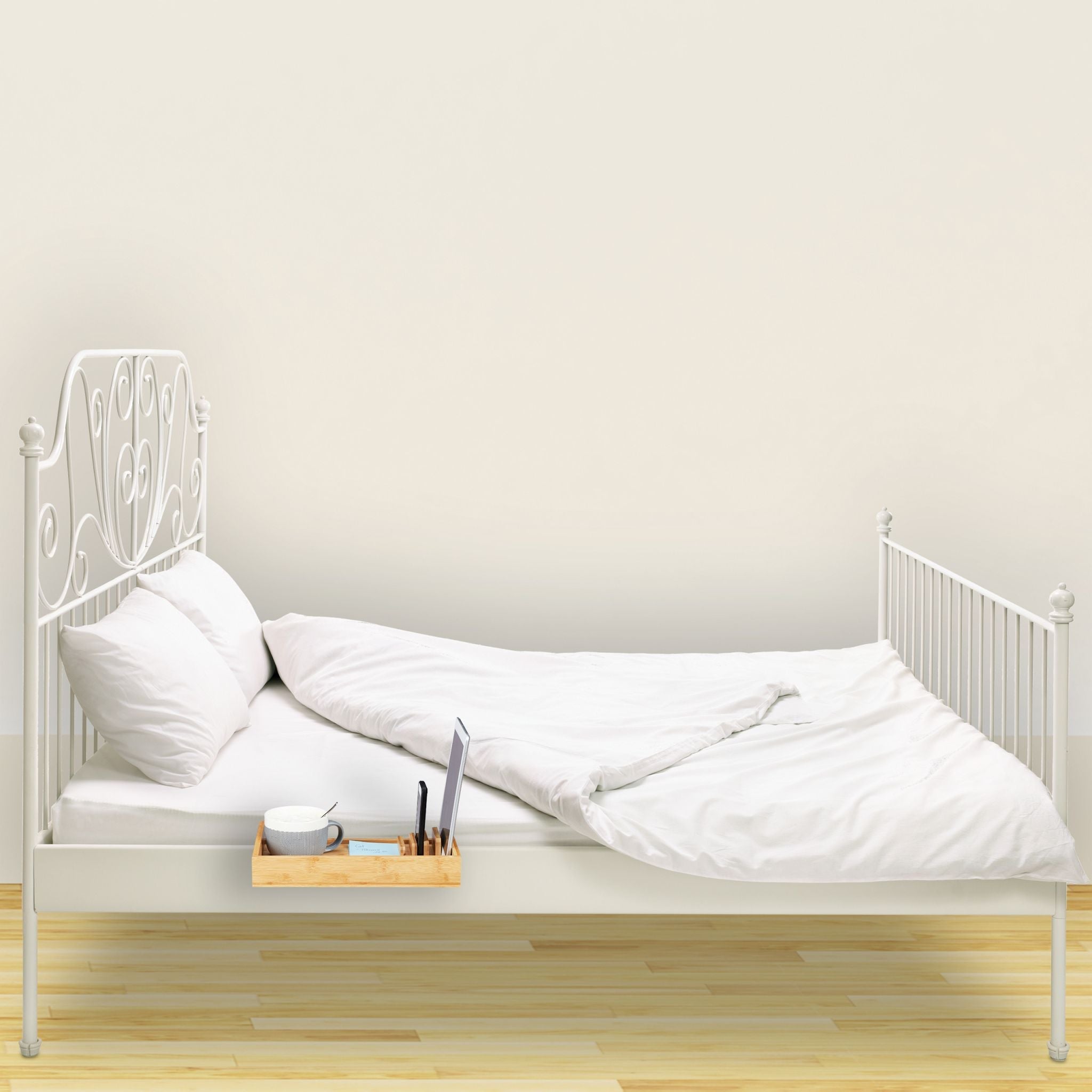 Bettablage Bambus mit Organizer Hellbraun von Relaxdays