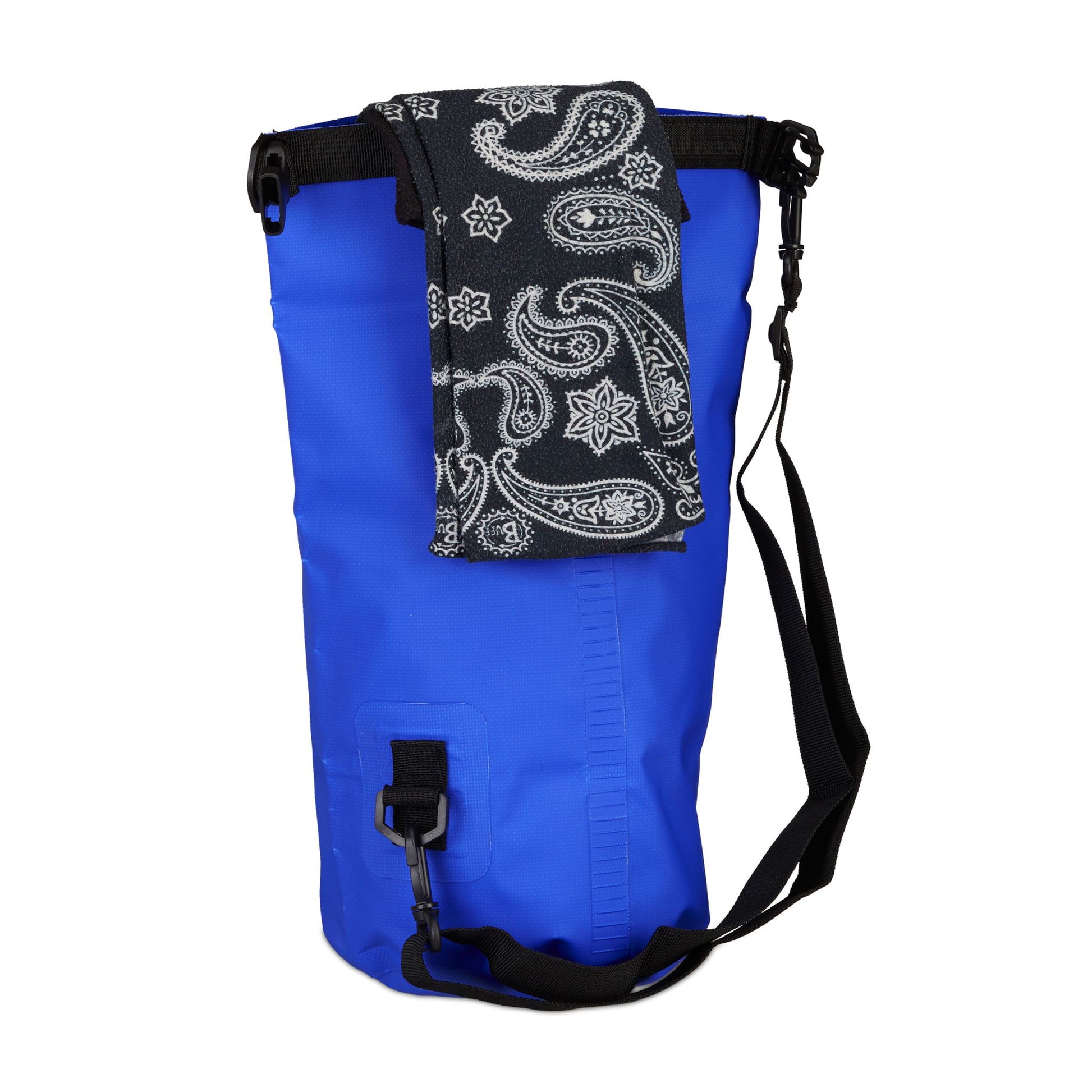 Ocean Pack 5L wasserdicht Weiss-Blau-Schwarz von Relaxdays