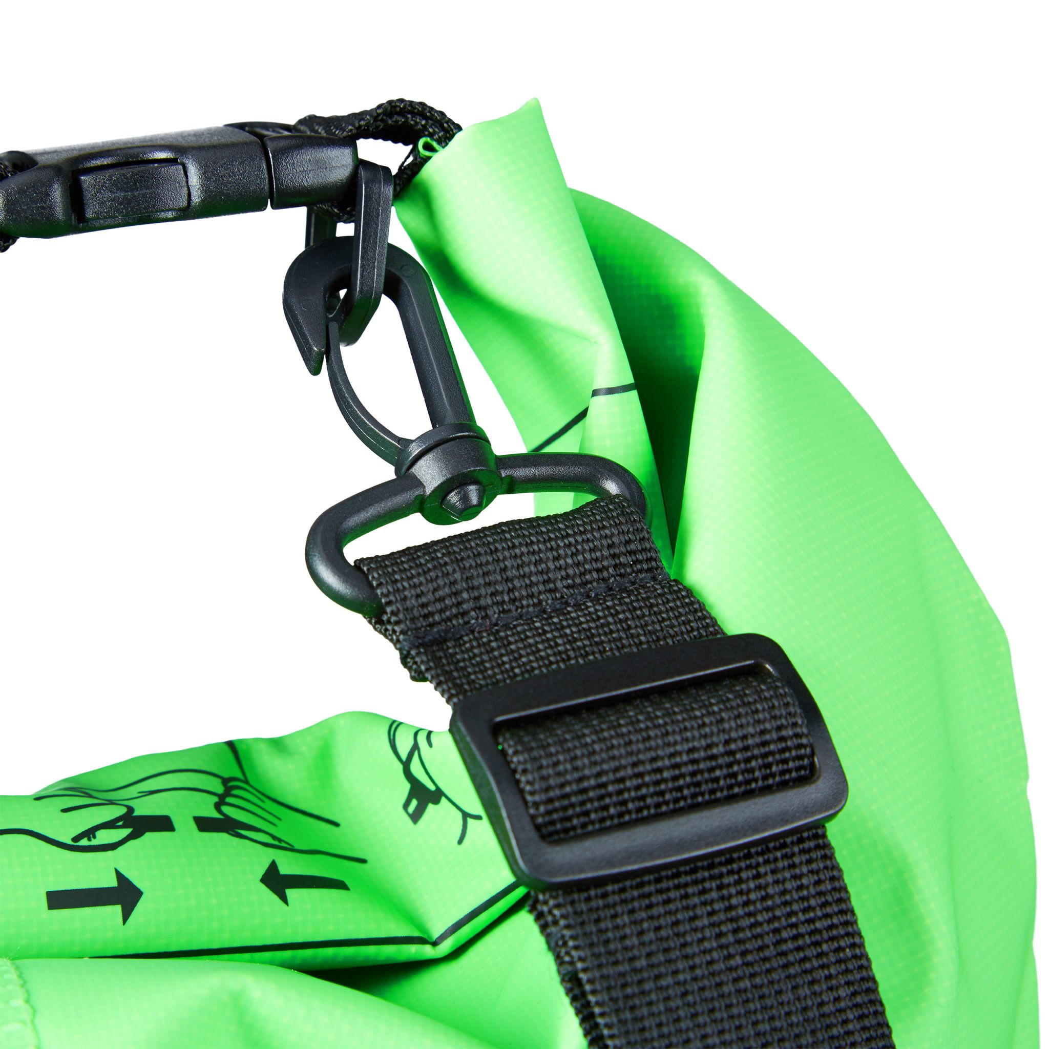 Ocean Pack 5L wasserdicht Grün-Schwarz von Relaxdays
