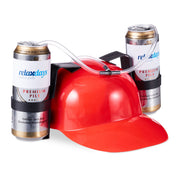 Party Trinkhelm Rot-Schwarz-Transparent von Relaxdays