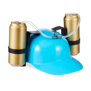 Party Trinkhelm Hellblau-Schwarz-Transparent von Relaxdays