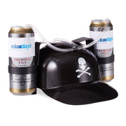 Trinkhelm Pirat Weiss-Schwarz-Transparent von Relaxdays