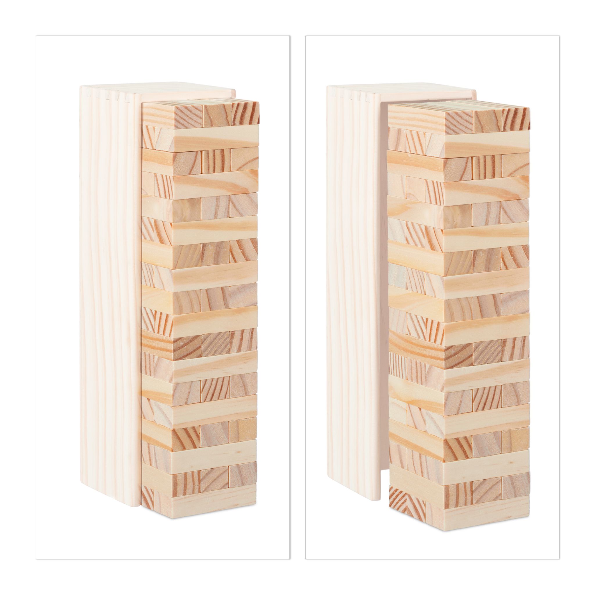Wackelturm Holz Hellbraun von Relaxdays