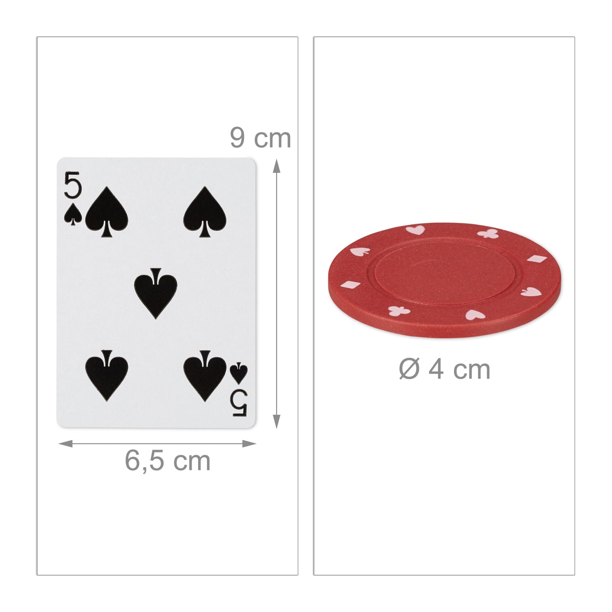 Pokerset gross Weiss-Grün-Schwarz von Relaxdays