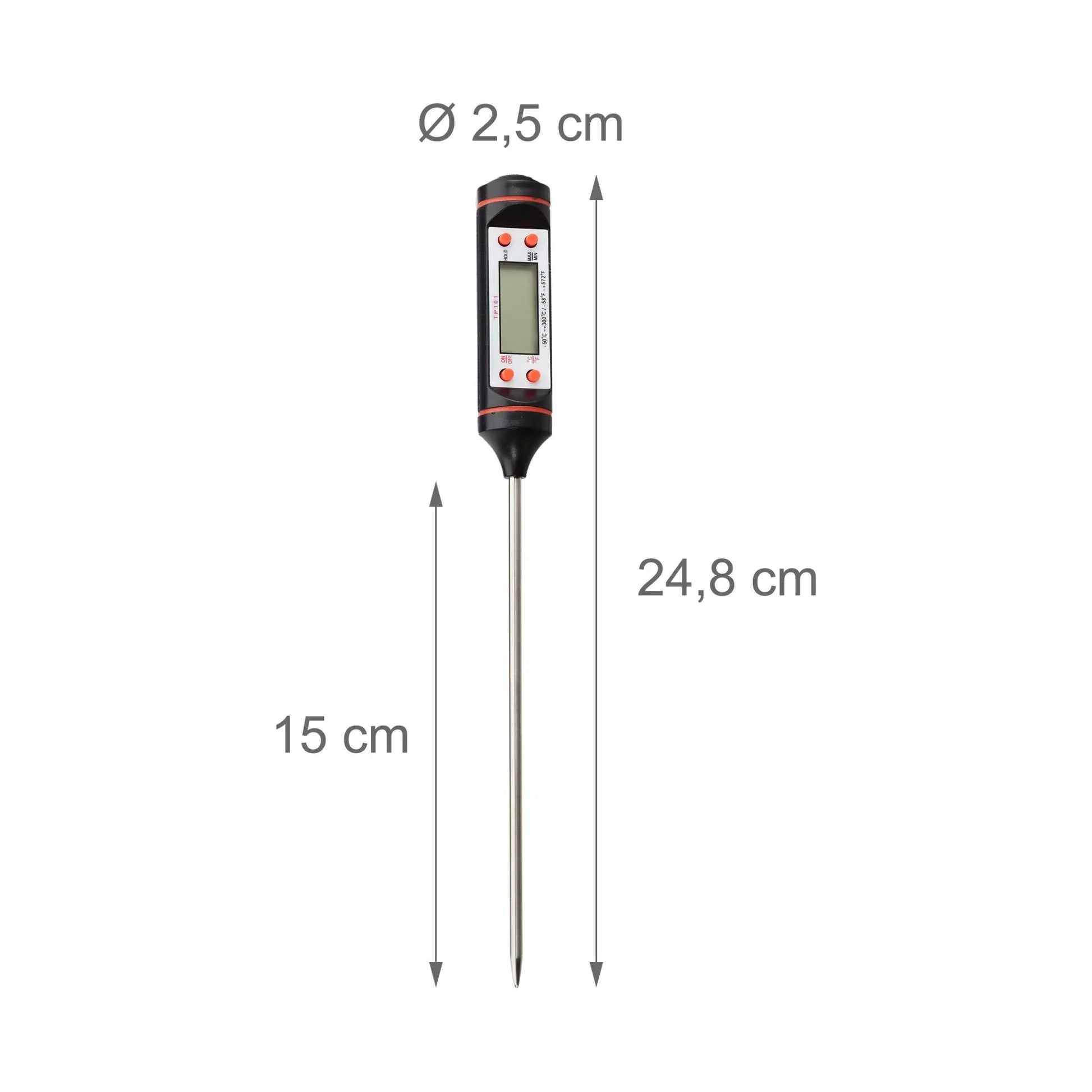 Küchenthermometer digital Silber von Relaxdays