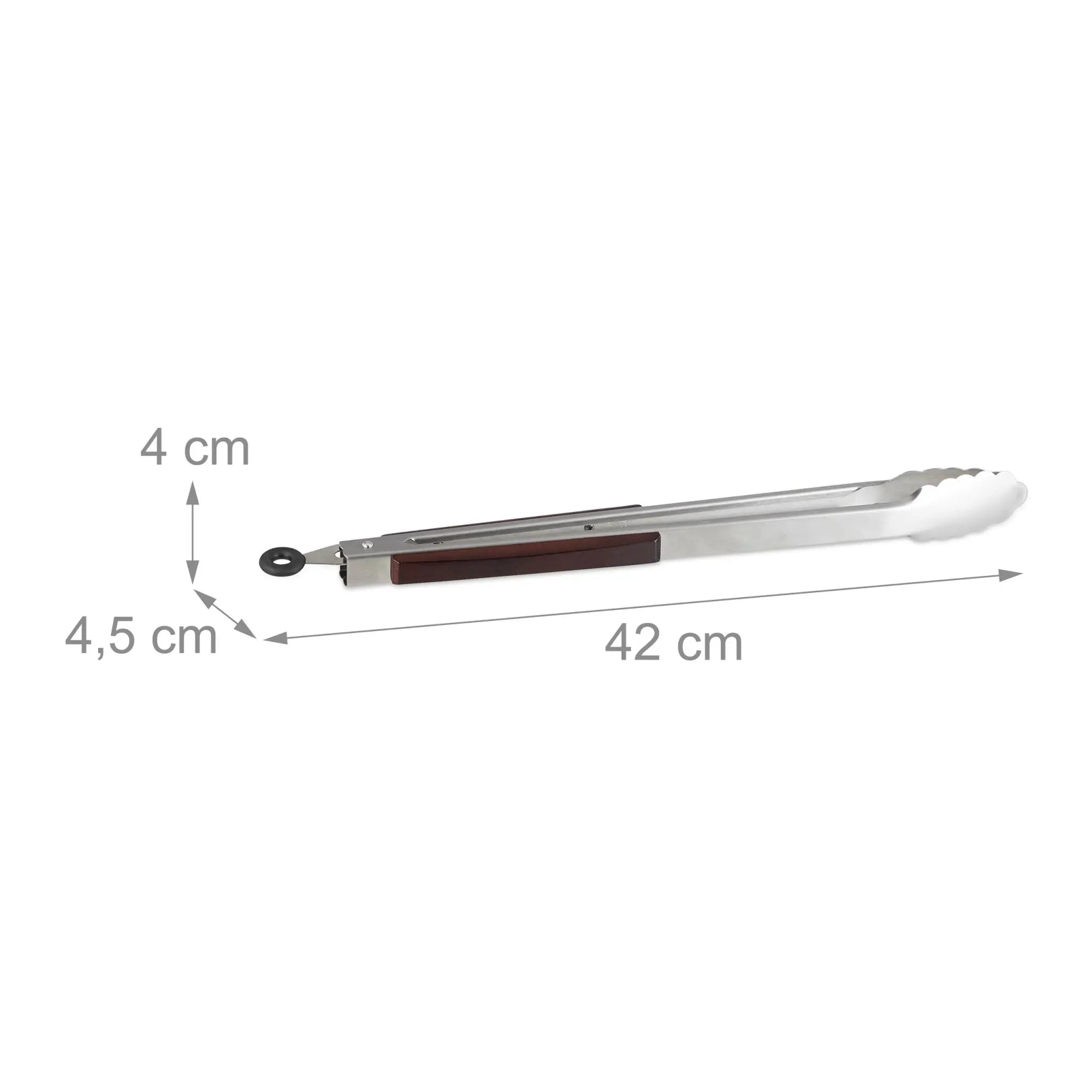 Küchenzange Edelstahl 38cm Braun-Silber von Relaxdays