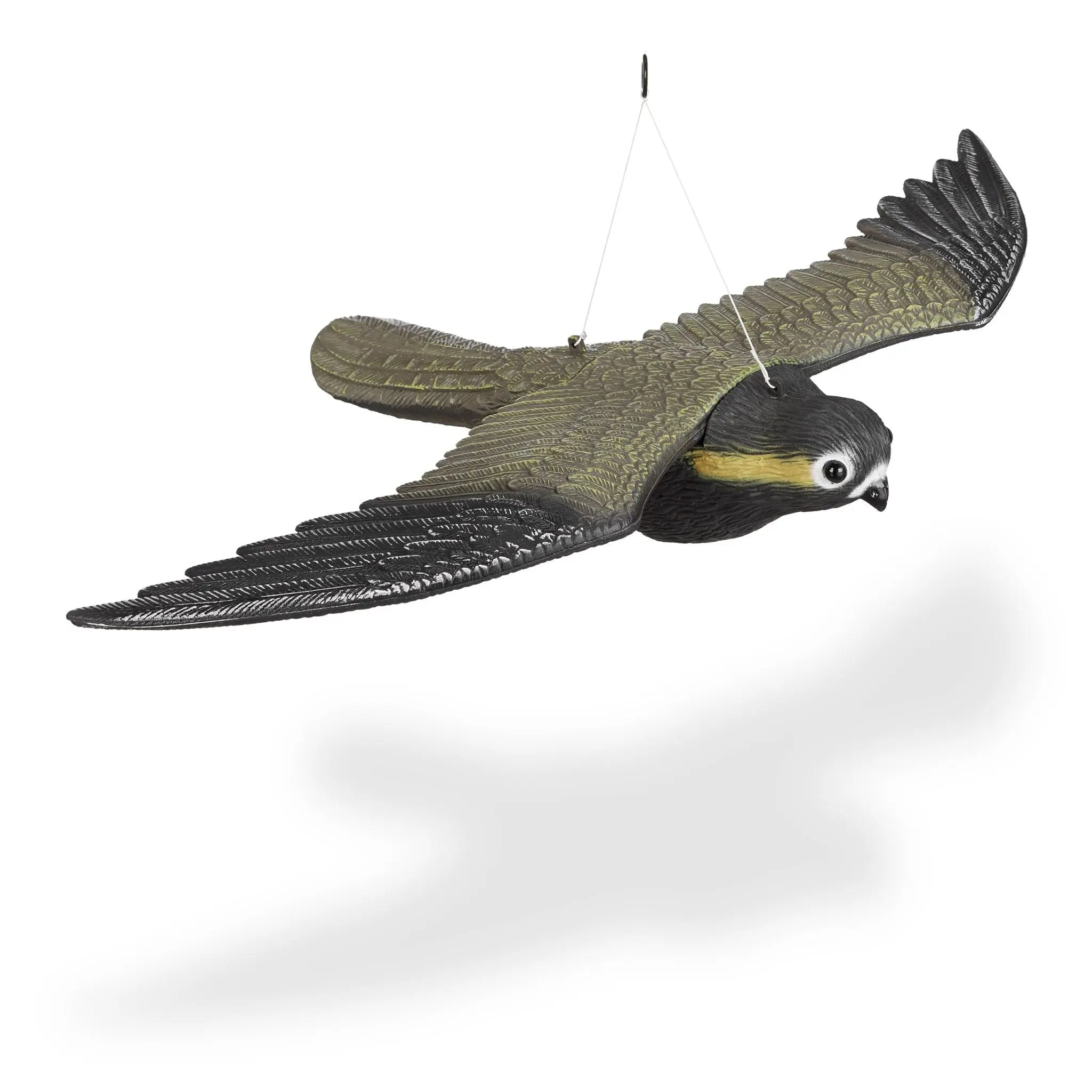 Raubvogel Attrappe Falke Gelb-Schwarz-Grau von Relaxdays