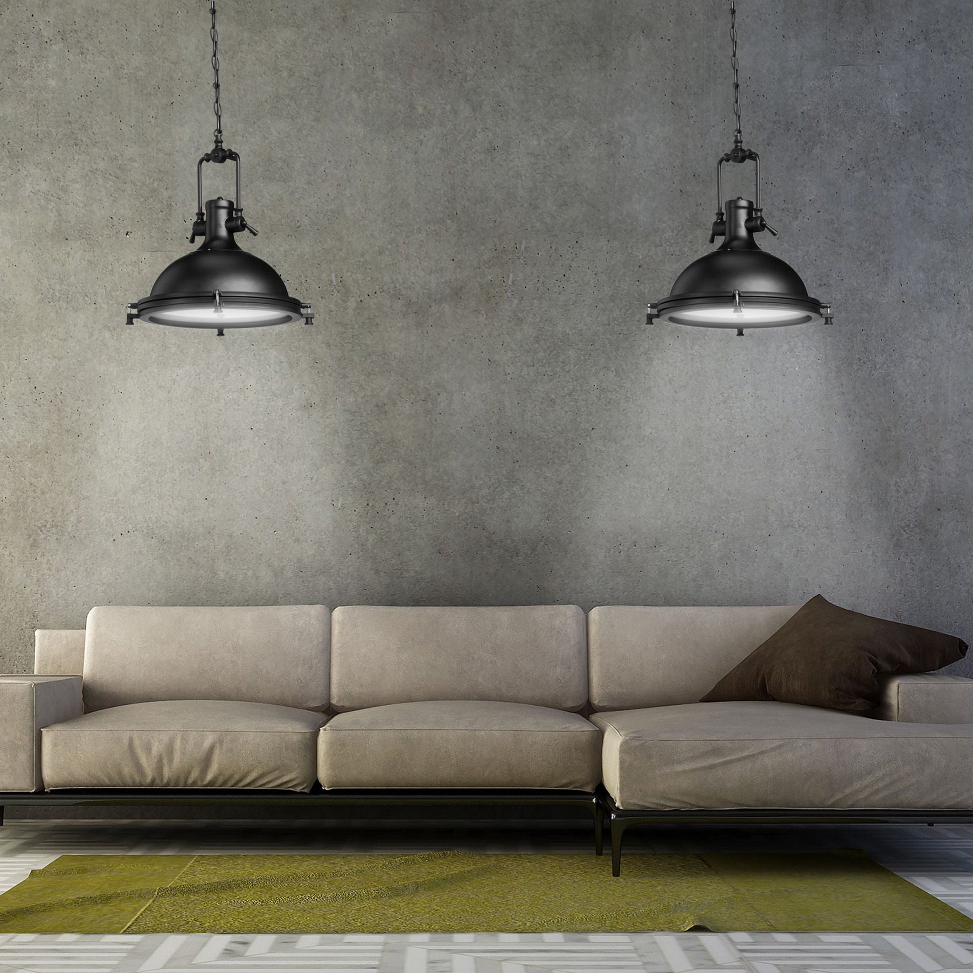 Industrie Hängelampe Retro Design Schwarz von Relaxdays