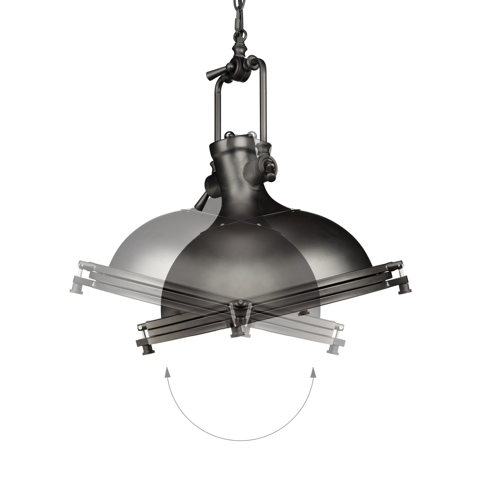 Industrie Hängelampe Retro Design Schwarz von Relaxdays