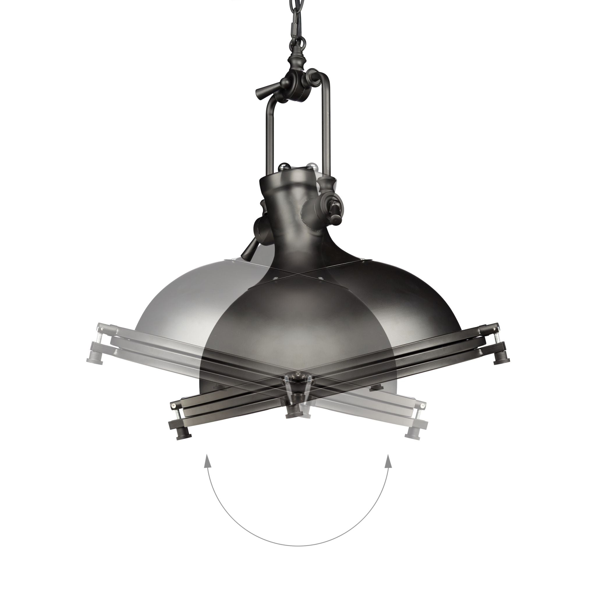 Industrie Hängelampe Retro Design Schwarz von Relaxdays