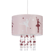 Hängelampe für Mädchen in Rosa Weiss-Dunkelrot-Rosa von Relaxdays