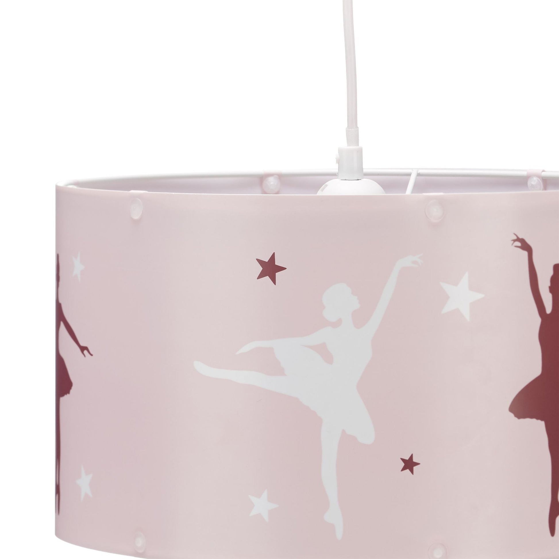 Hängelampe für Mädchen in Rosa Weiss-Dunkelrot-Rosa von Relaxdays