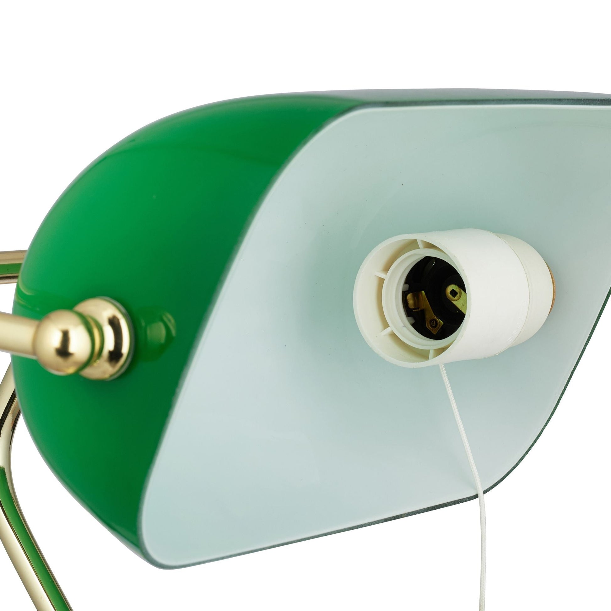 Bankerlampe mit Zugschalter Gold-Grün-Schwarz von Relaxdays