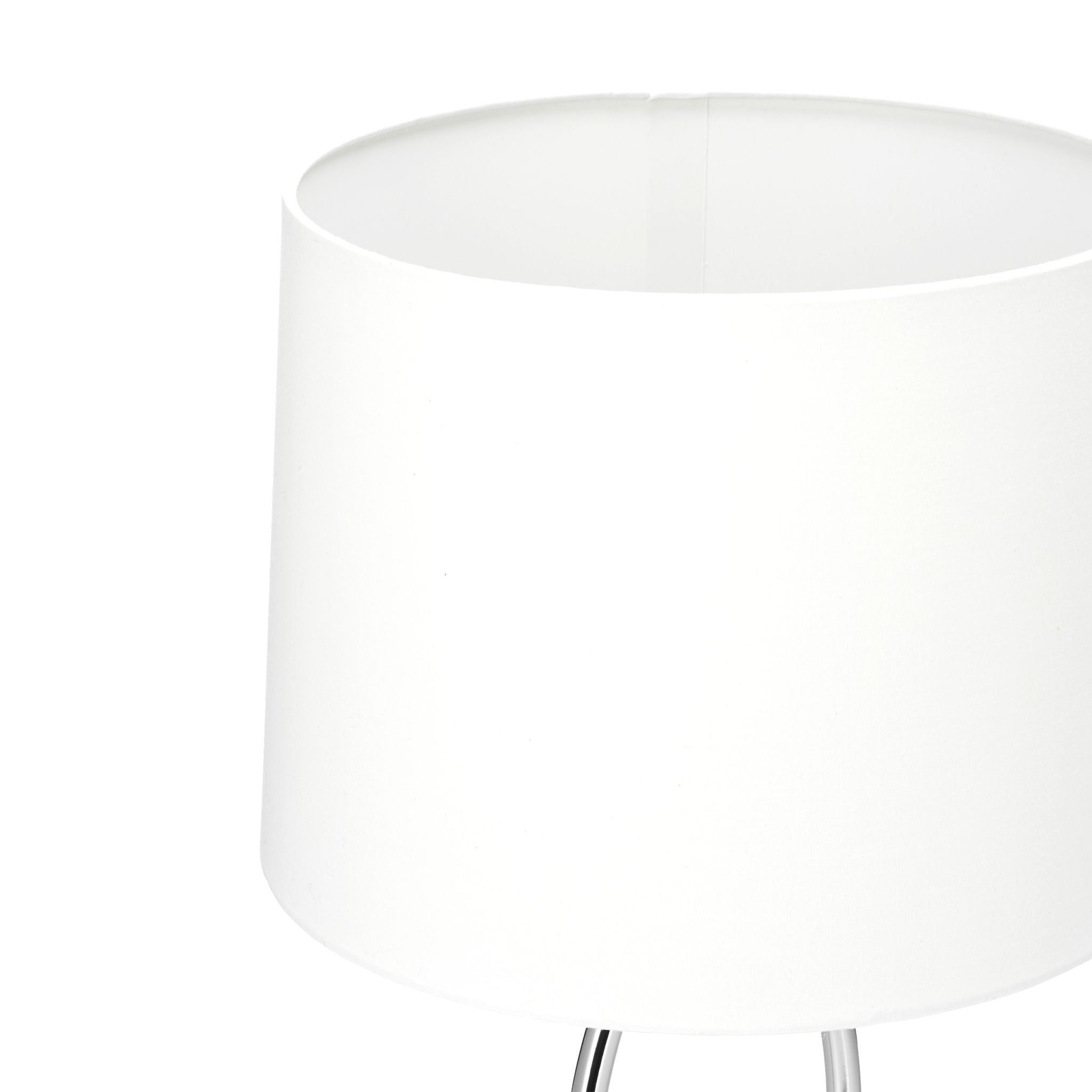 Tischlampe silber mit Schirm Weiss-Silber von Relaxdays