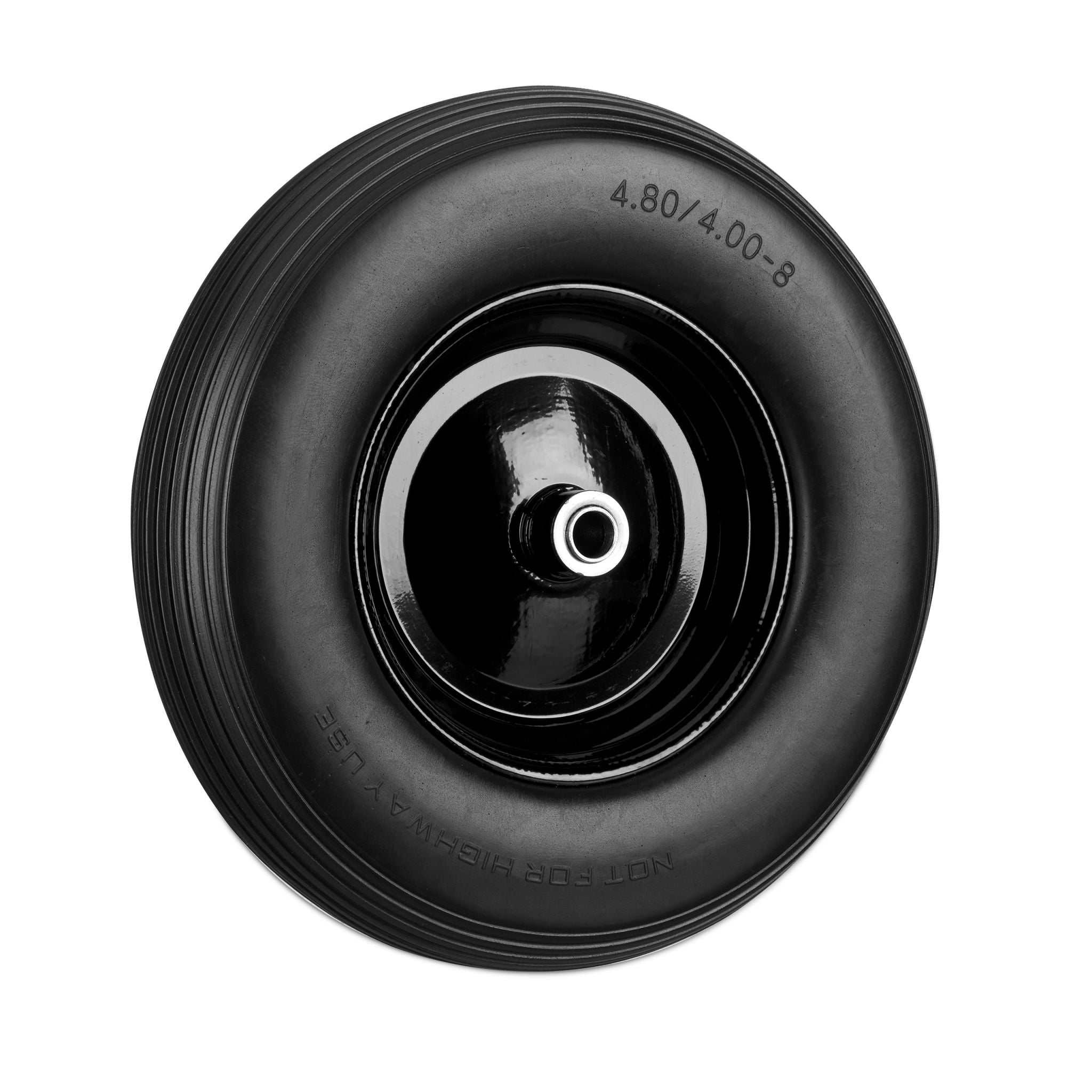 Schubkarrenrad 4.80 4.00-8 Vollgummi Schwarz von Relaxdays