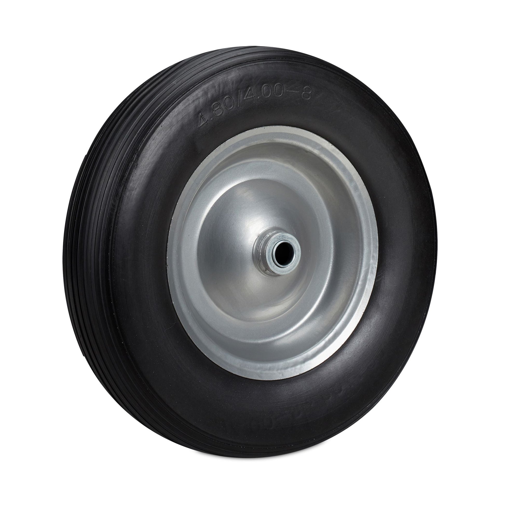 Schubkarrenrad 4.80 4.00-8 Vollgummi Schwarz-Grau von Relaxdays
