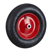 Luftbereiftes Schubkarrenrad 4.80 4.00-8 Rot-Schwarz von Relaxdays