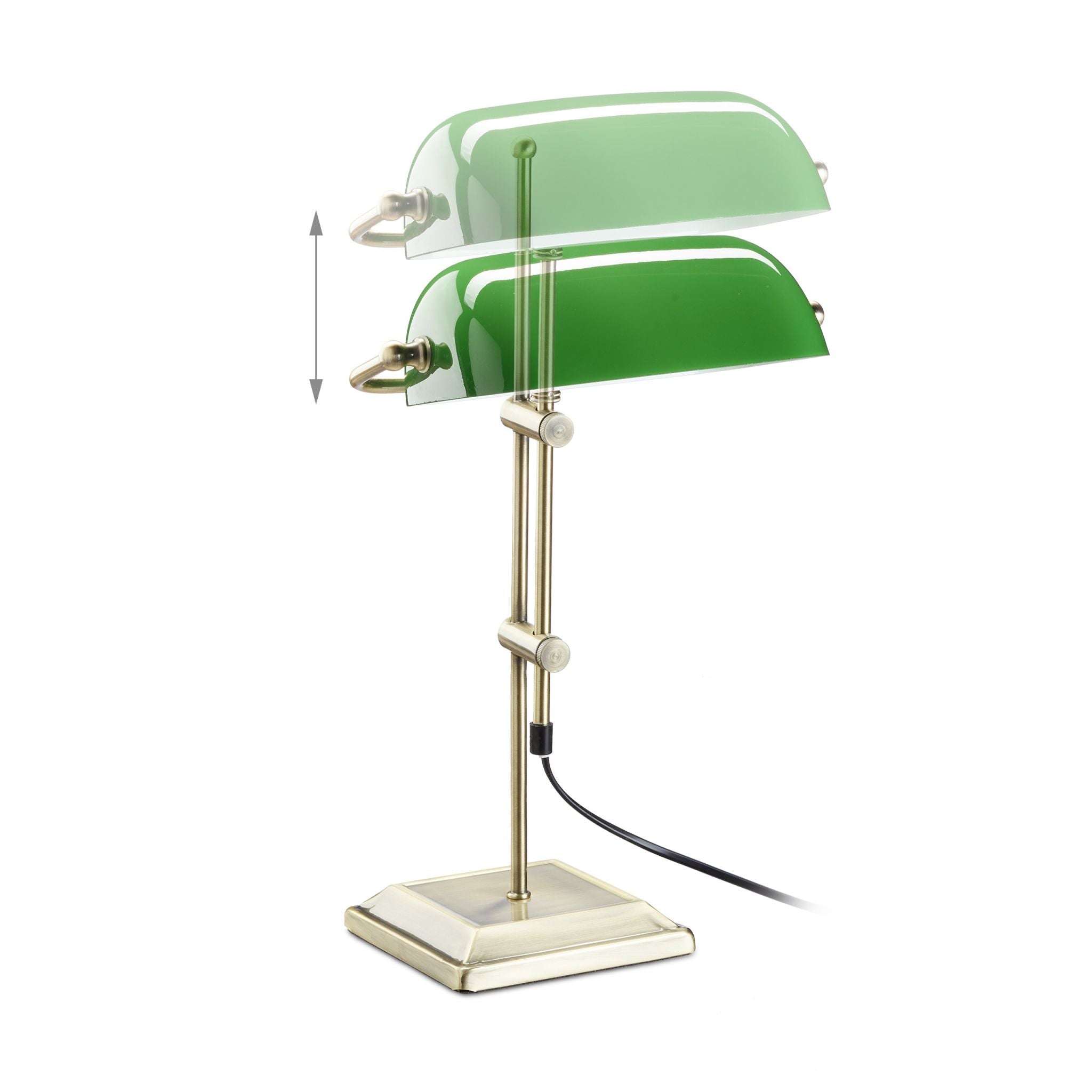 Bankerlampe grün Gold-Grün-Schwarz von Relaxdays