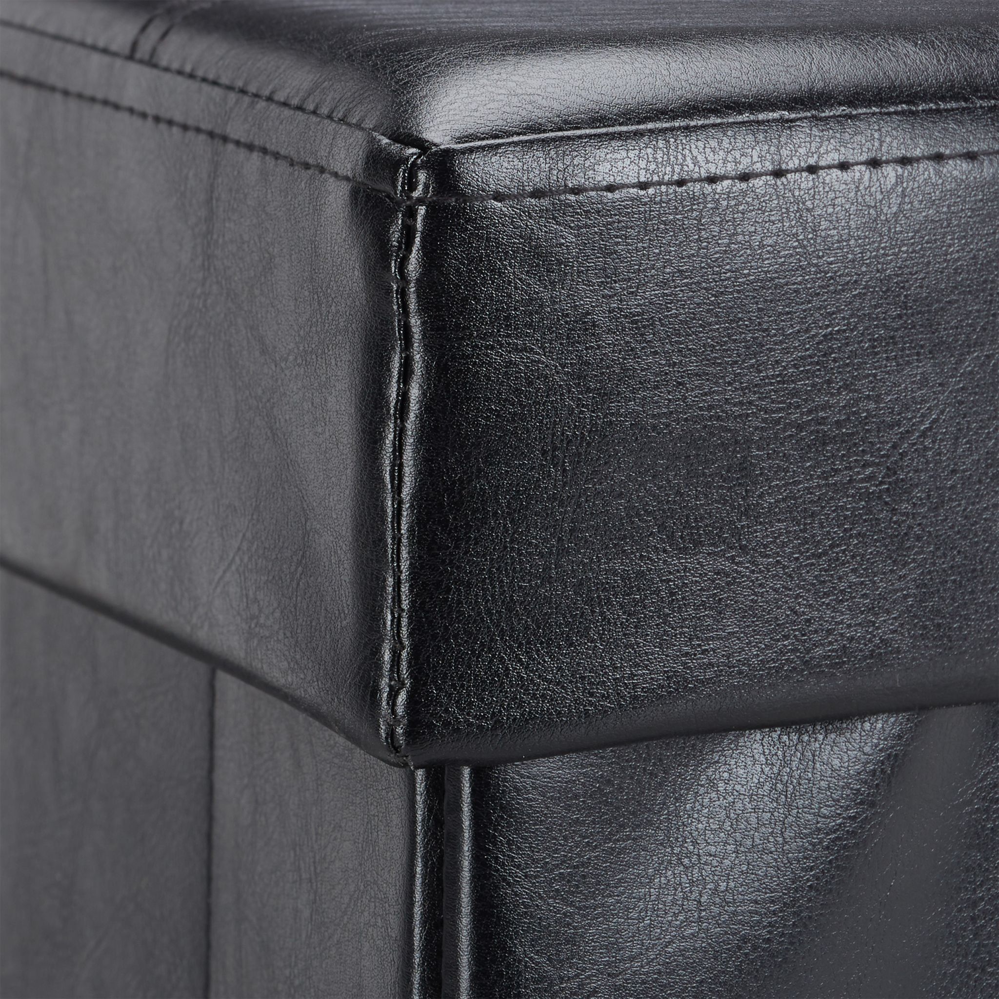 Eckiger Hocker mit Stauraum Schwarz von Relaxdays