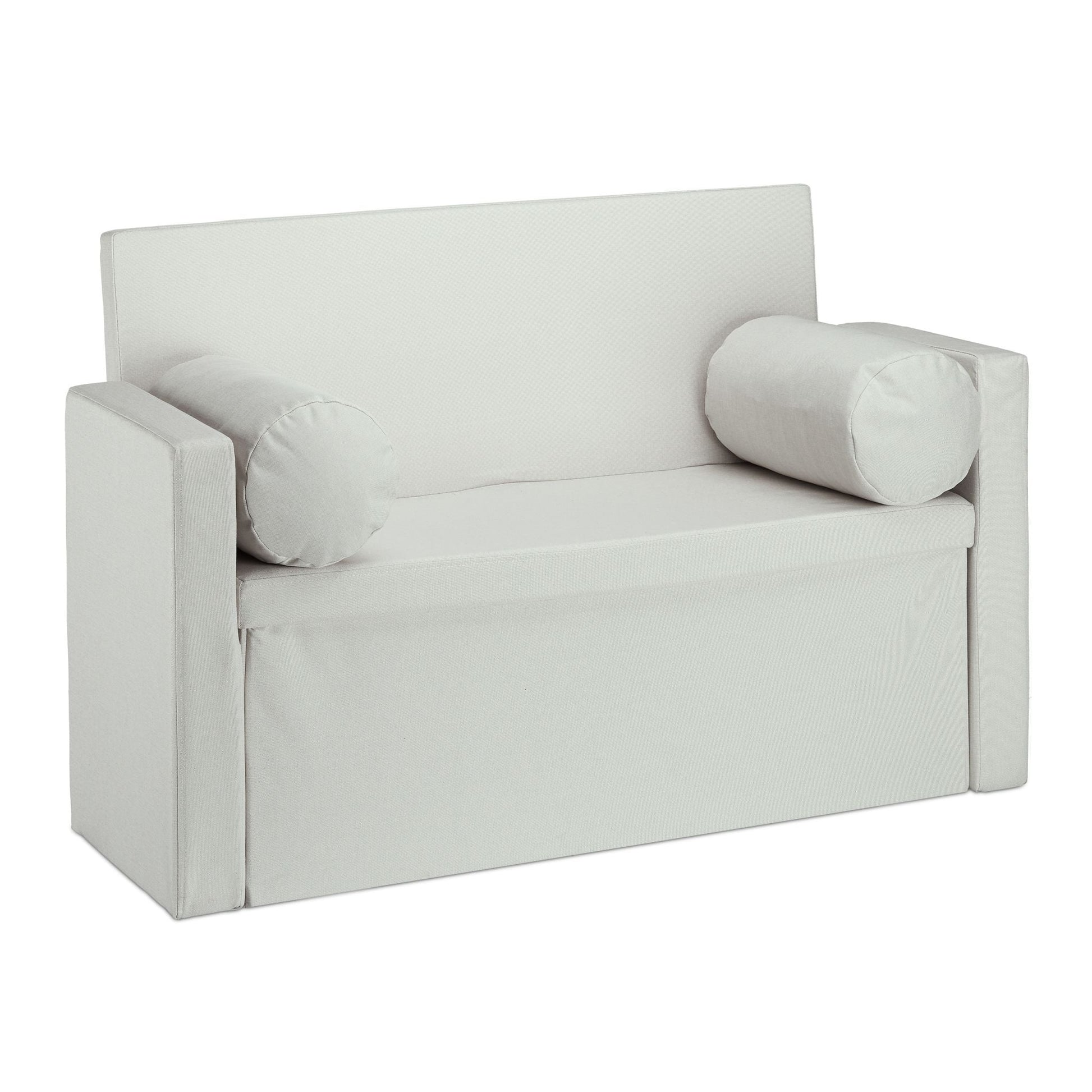 Sitzbank Lehne mit Kissen Creme von Relaxdays