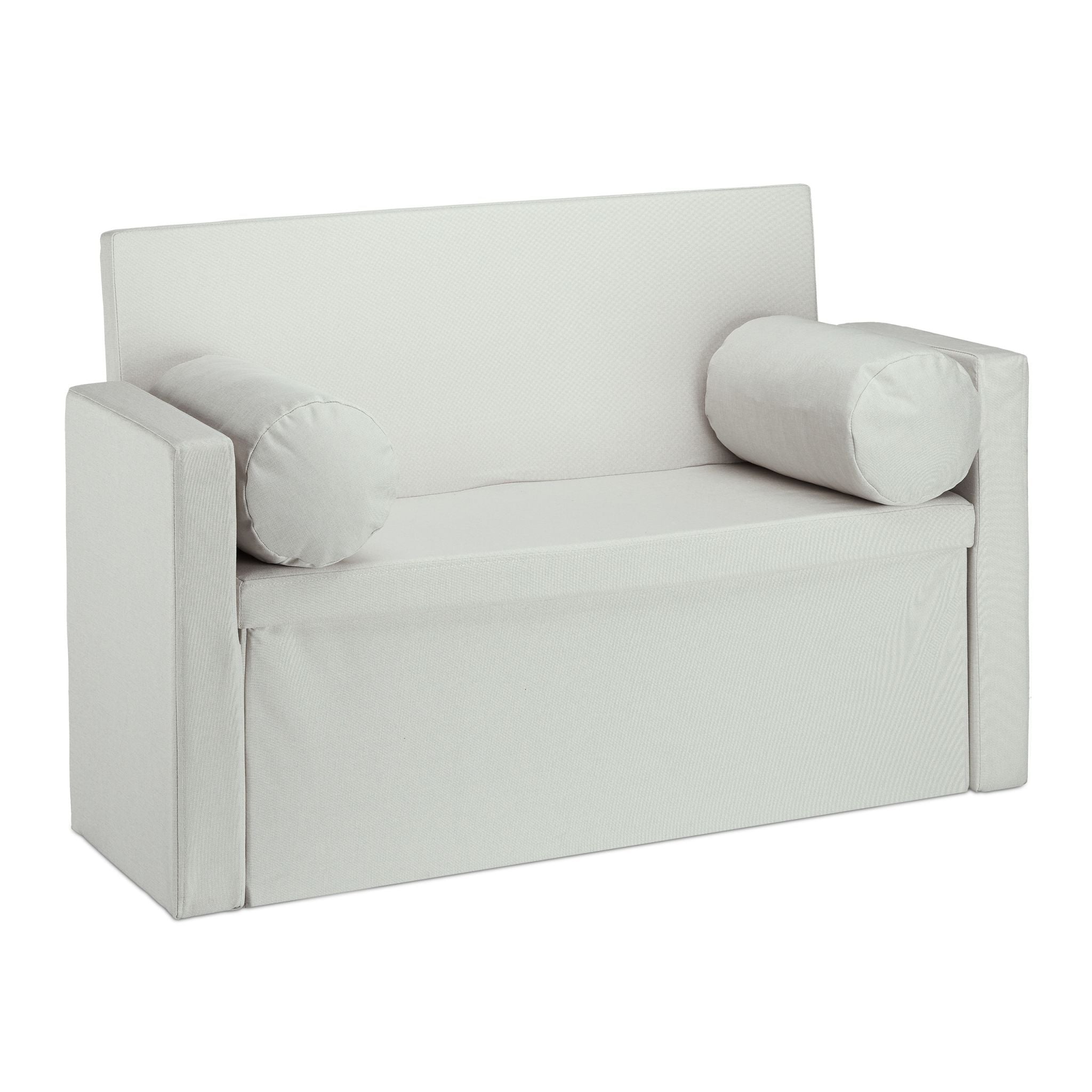 Sitzbank Lehne mit Kissen Creme von Relaxdays