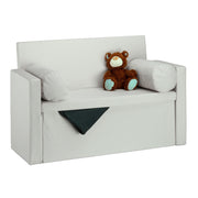 Sitzbank Lehne mit Kissen Creme von Relaxdays