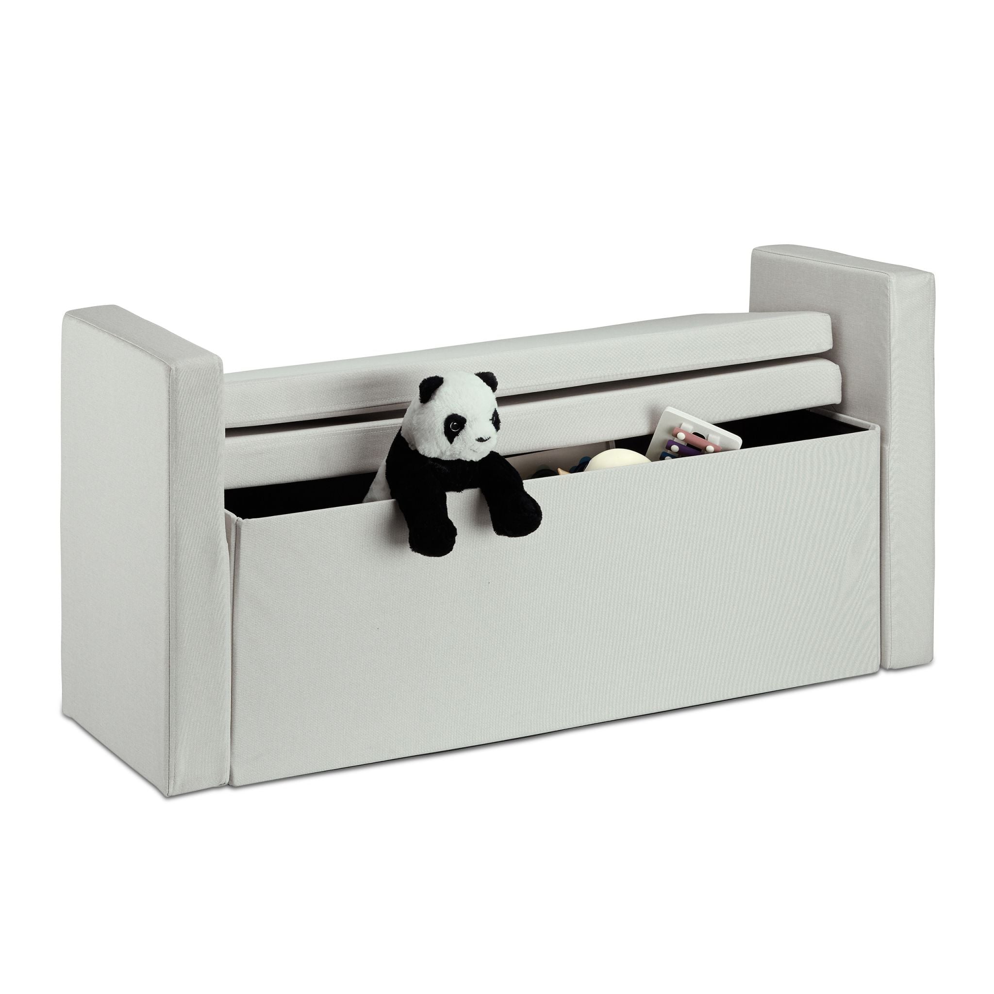 Sitzbank Lehne mit Kissen Creme von Relaxdays