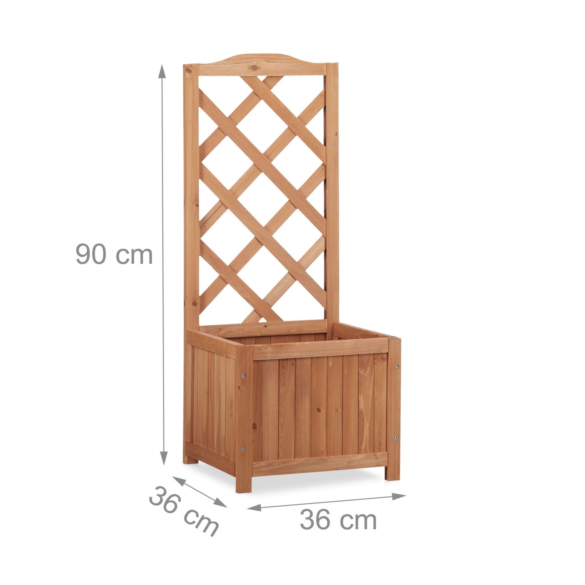 2 in 1 Rankkasten Holz Hellbraun von Relaxdays