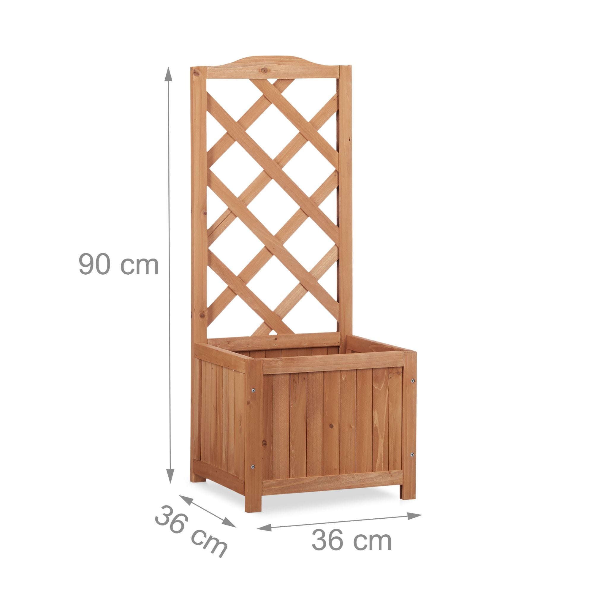 2 in 1 Rankkasten Holz Hellbraun von Relaxdays