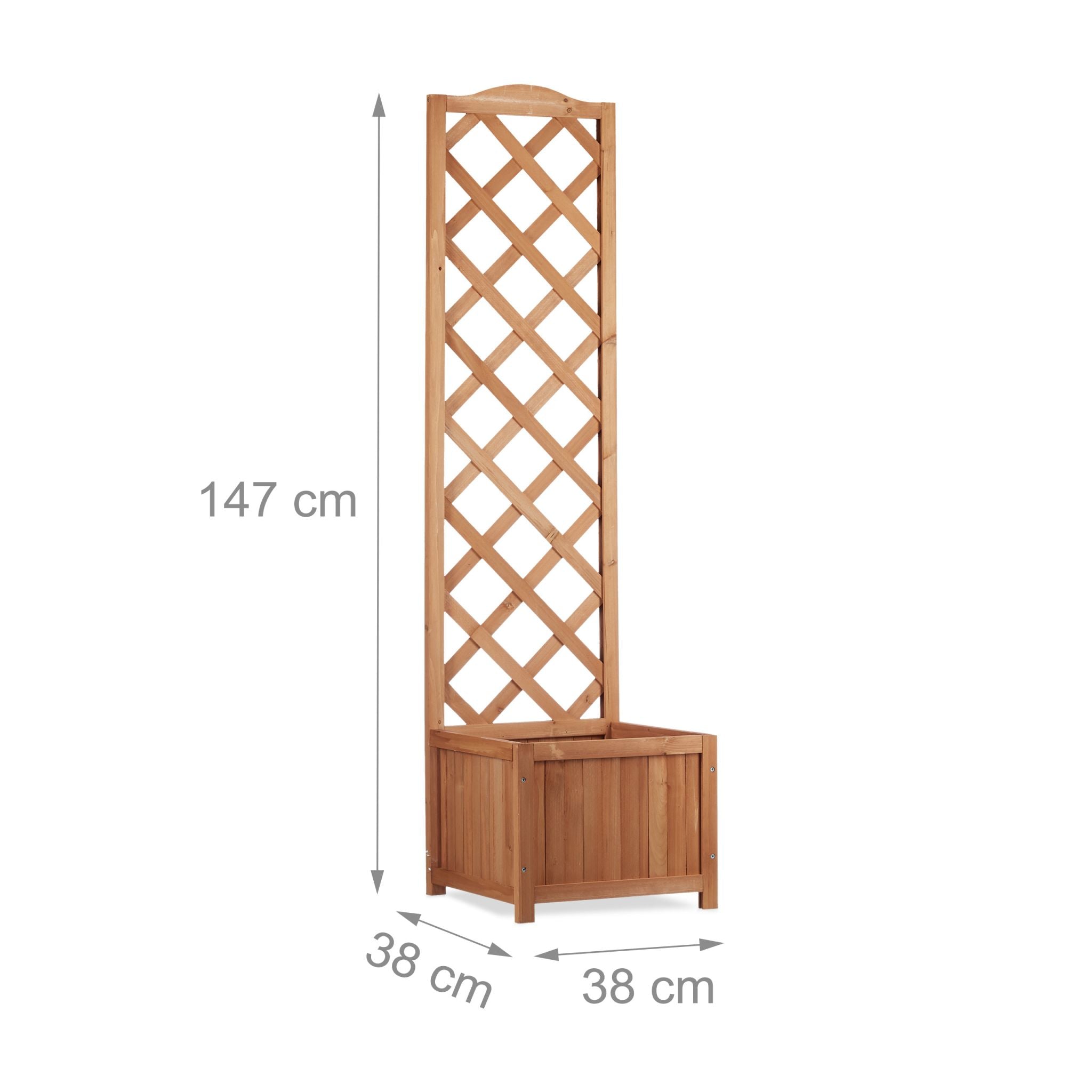 2 in 1 Rankkasten Holz Hellbraun von Relaxdays