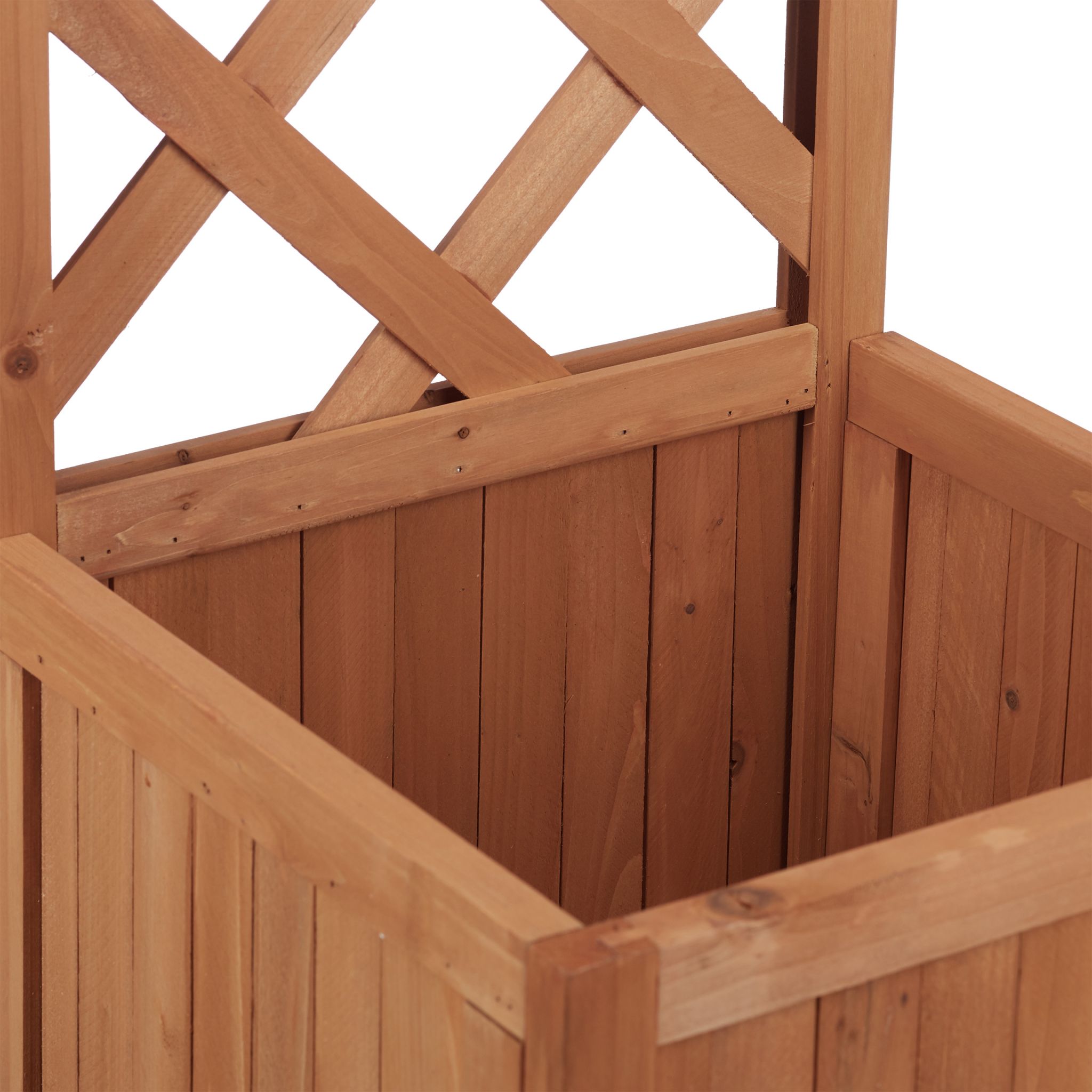 2 in 1 Rankkasten Holz Hellbraun von Relaxdays