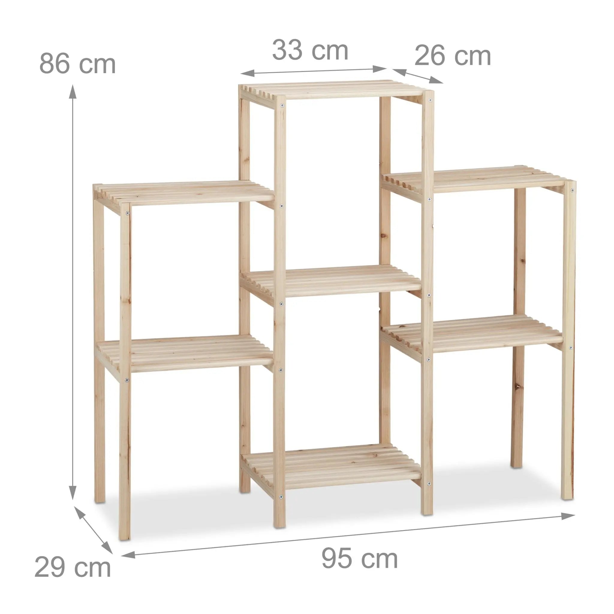 Pflanzenregal Holz Hellbraun von Relaxdays