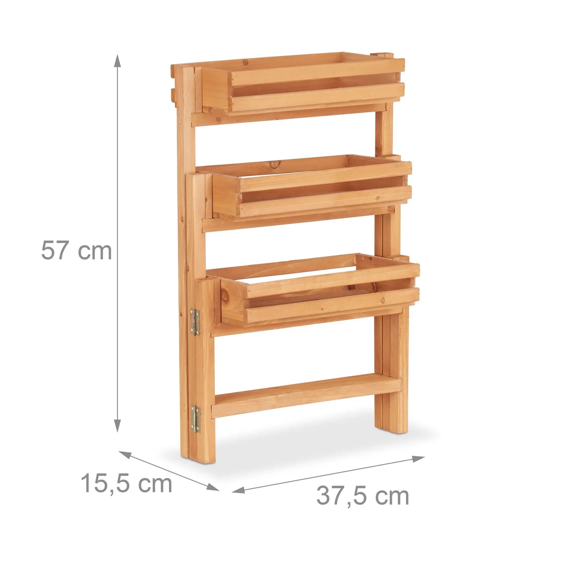 Blumentreppe Holz beweglich Hellbraun von Relaxdays