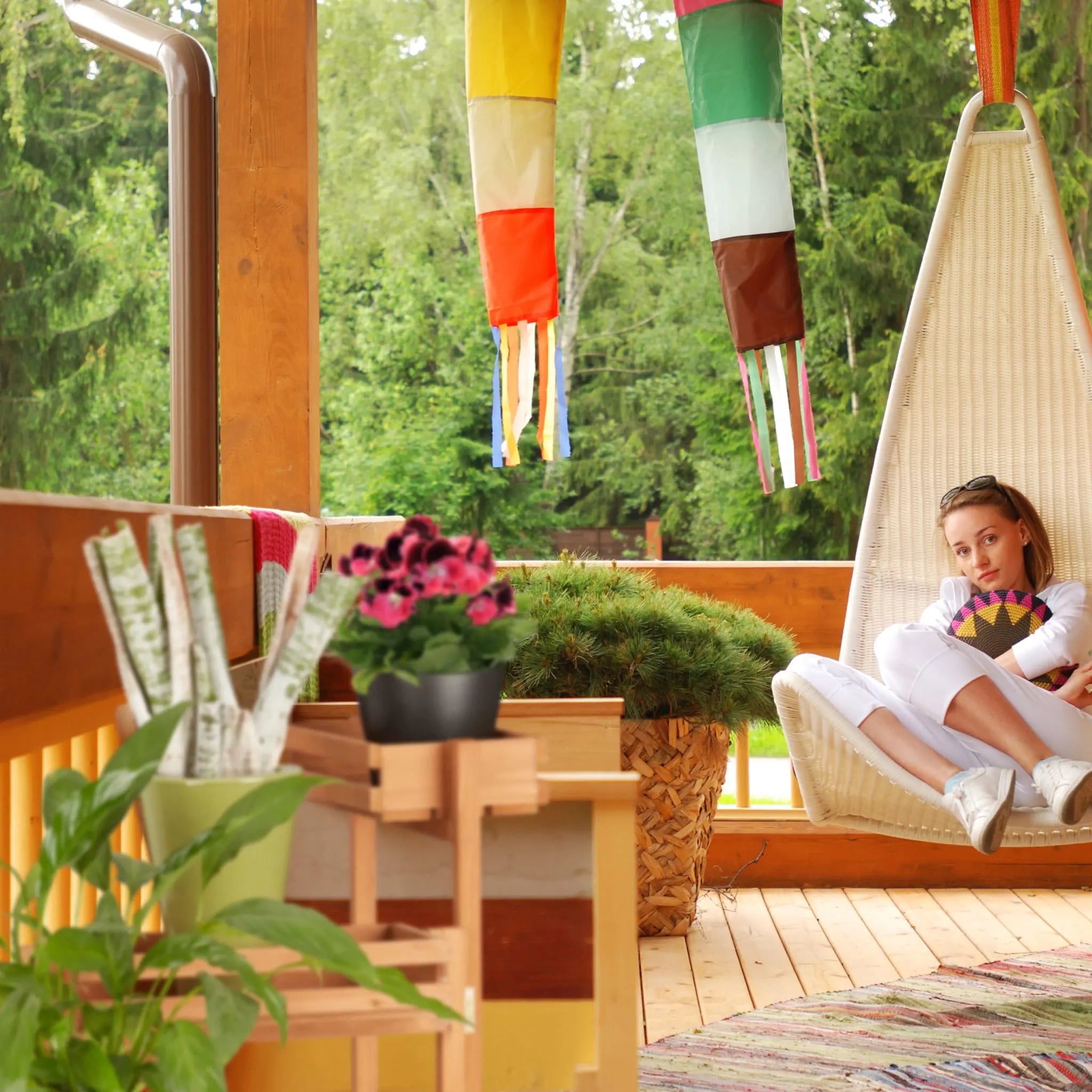 Blumentreppe Holz beweglich Hellbraun von Relaxdays