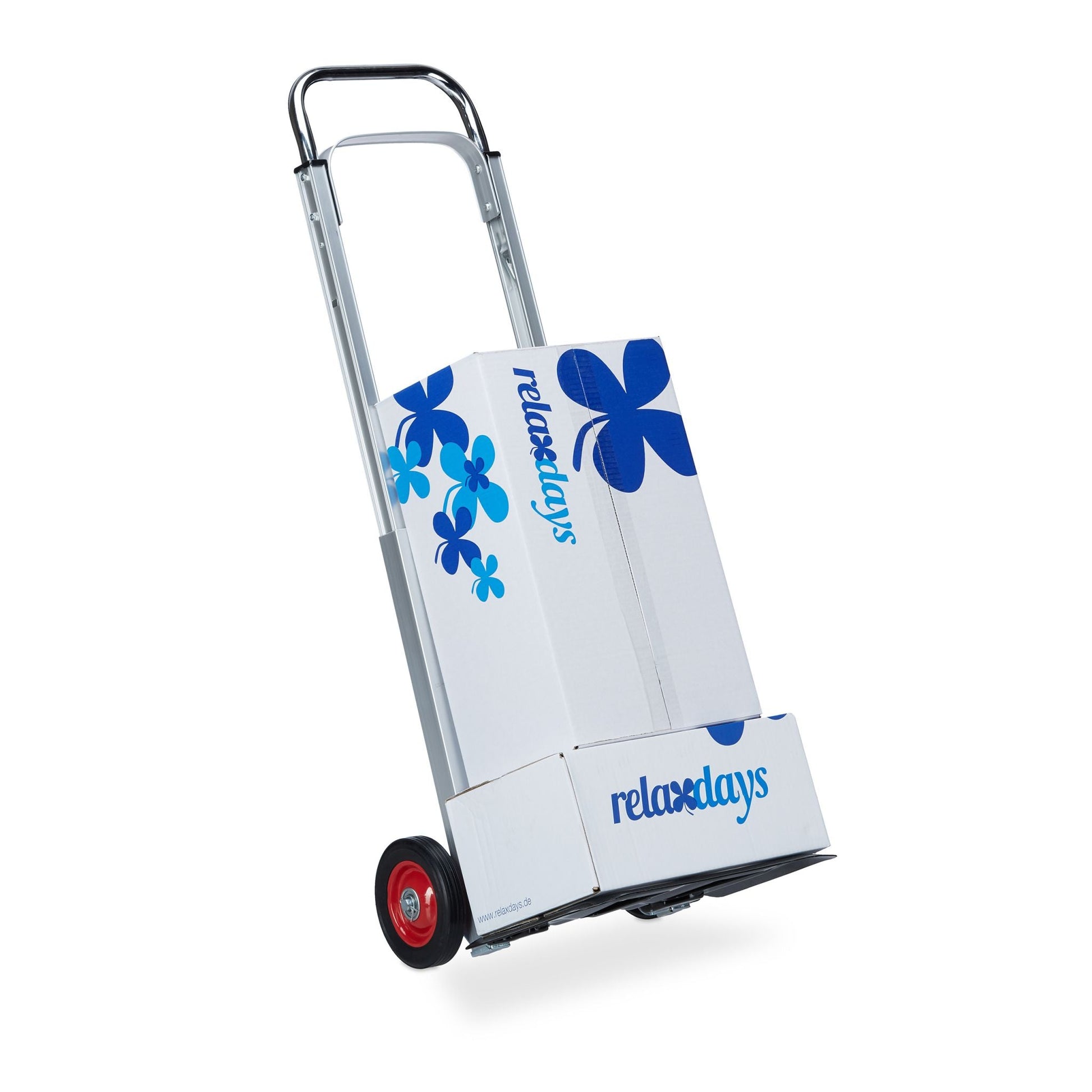 Sackkarre bis 200 kg Rot-Schwarz-Silber von Relaxdays