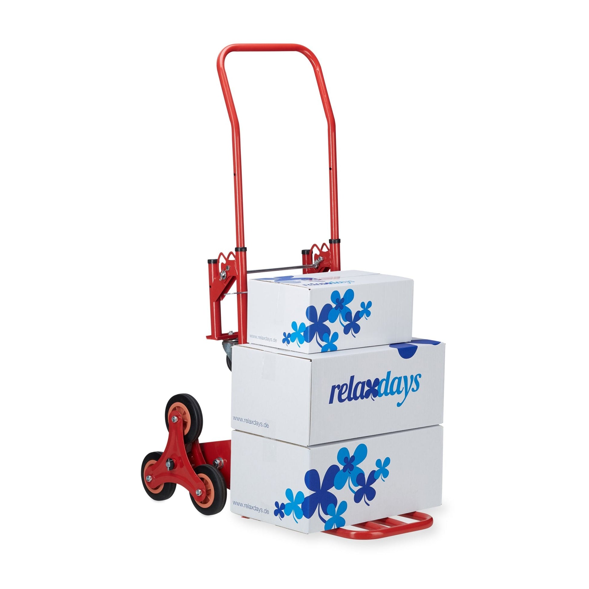 Treppensteiger bis 150 kg Rot-Schwarz von Relaxdays