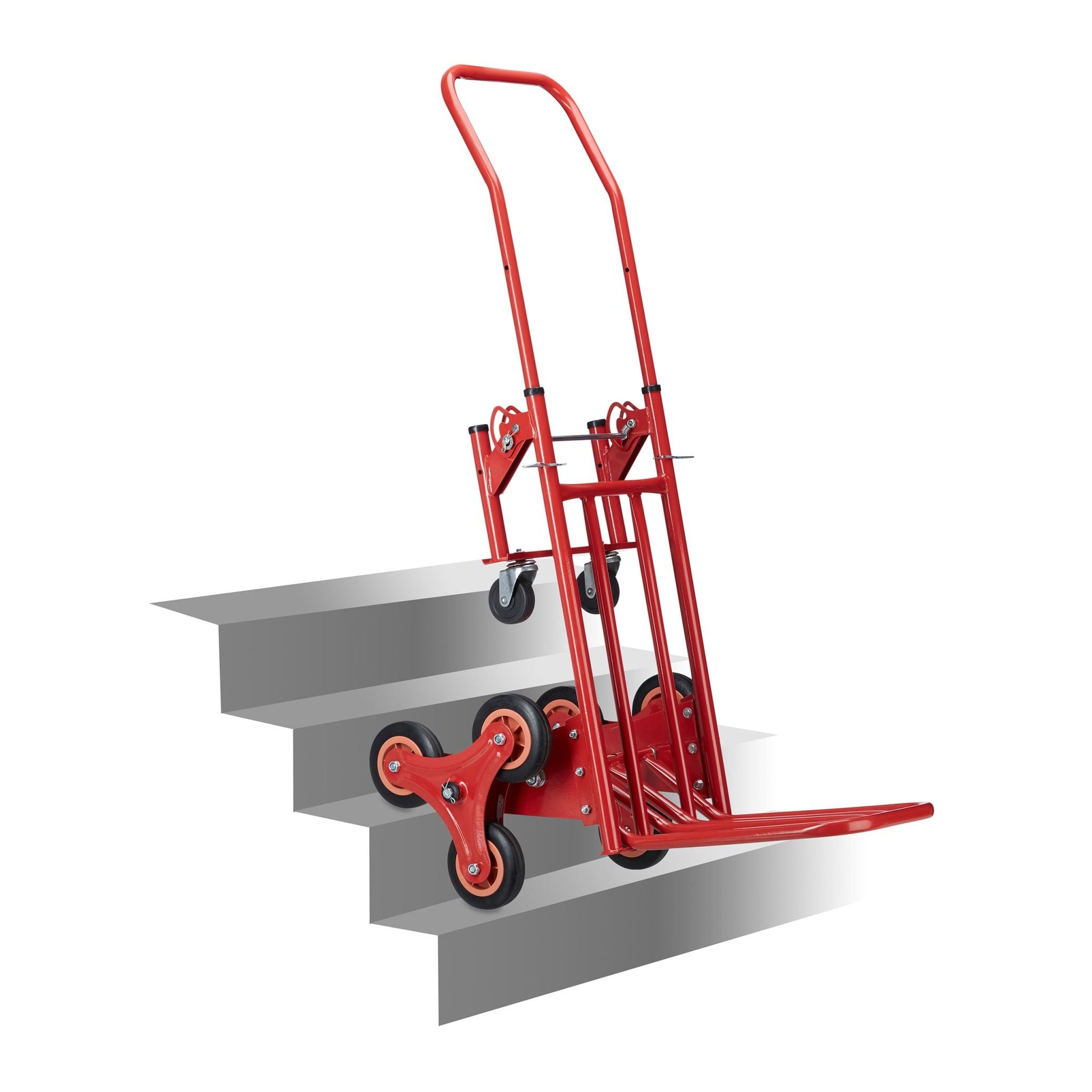 Treppensteiger bis 150 kg Rot-Schwarz von Relaxdays