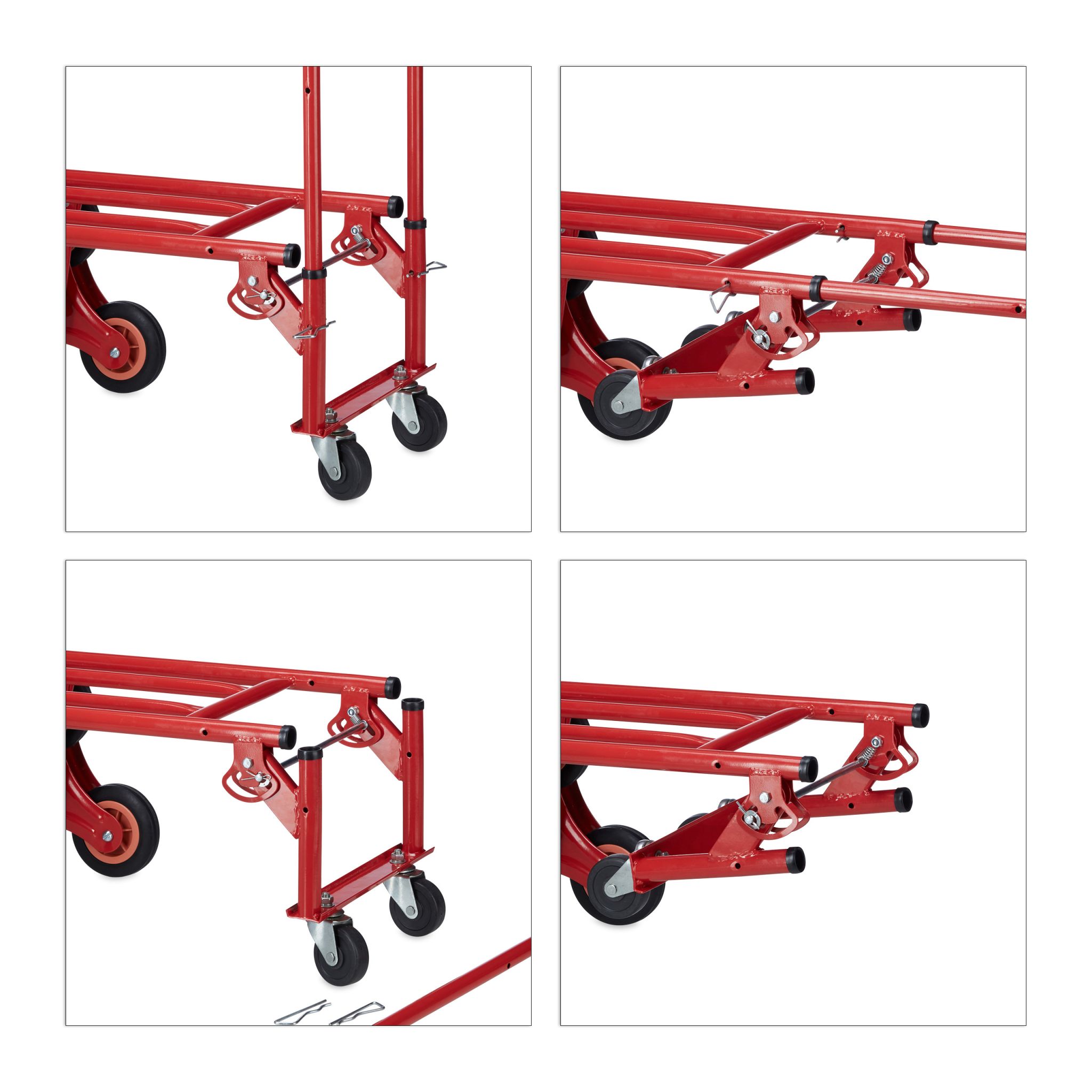 Treppensteiger bis 150 kg Rot-Schwarz von Relaxdays