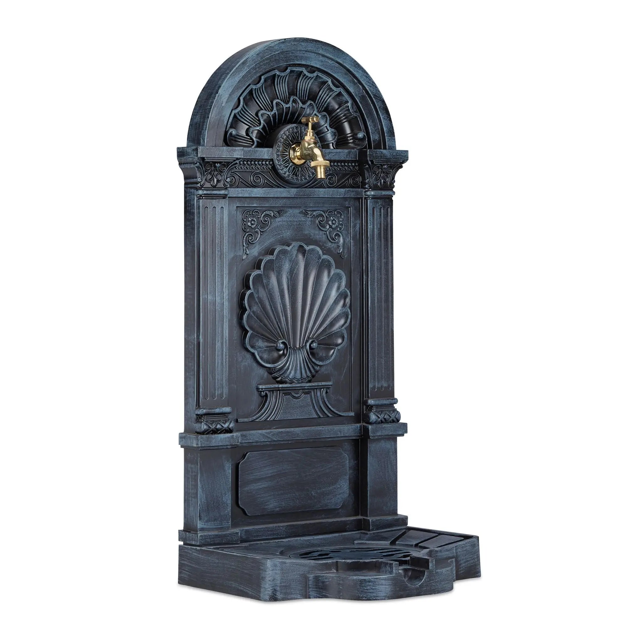 Standbrunnen Antik Gold-Grau von Relaxdays