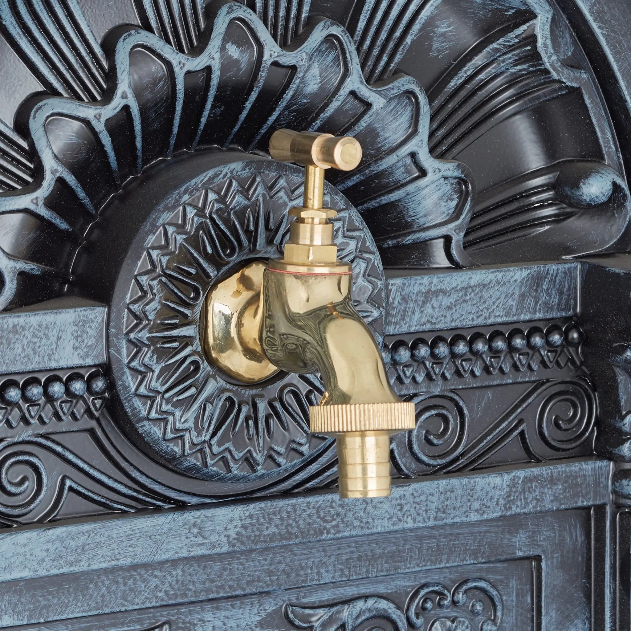 Standbrunnen Antik Gold-Grau von Relaxdays