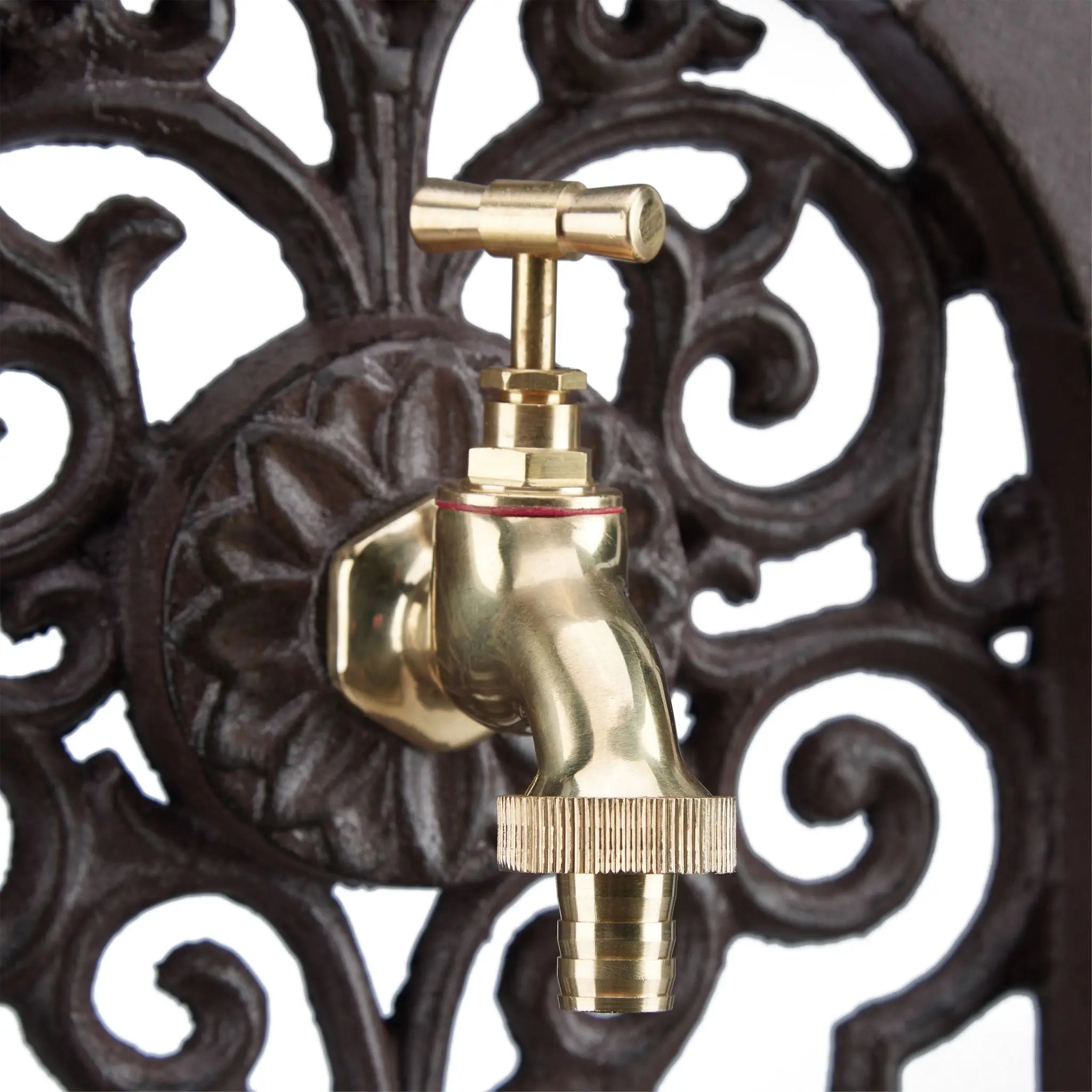 Standbrunnen Antik Dunkelbraun-Gold von Relaxdays