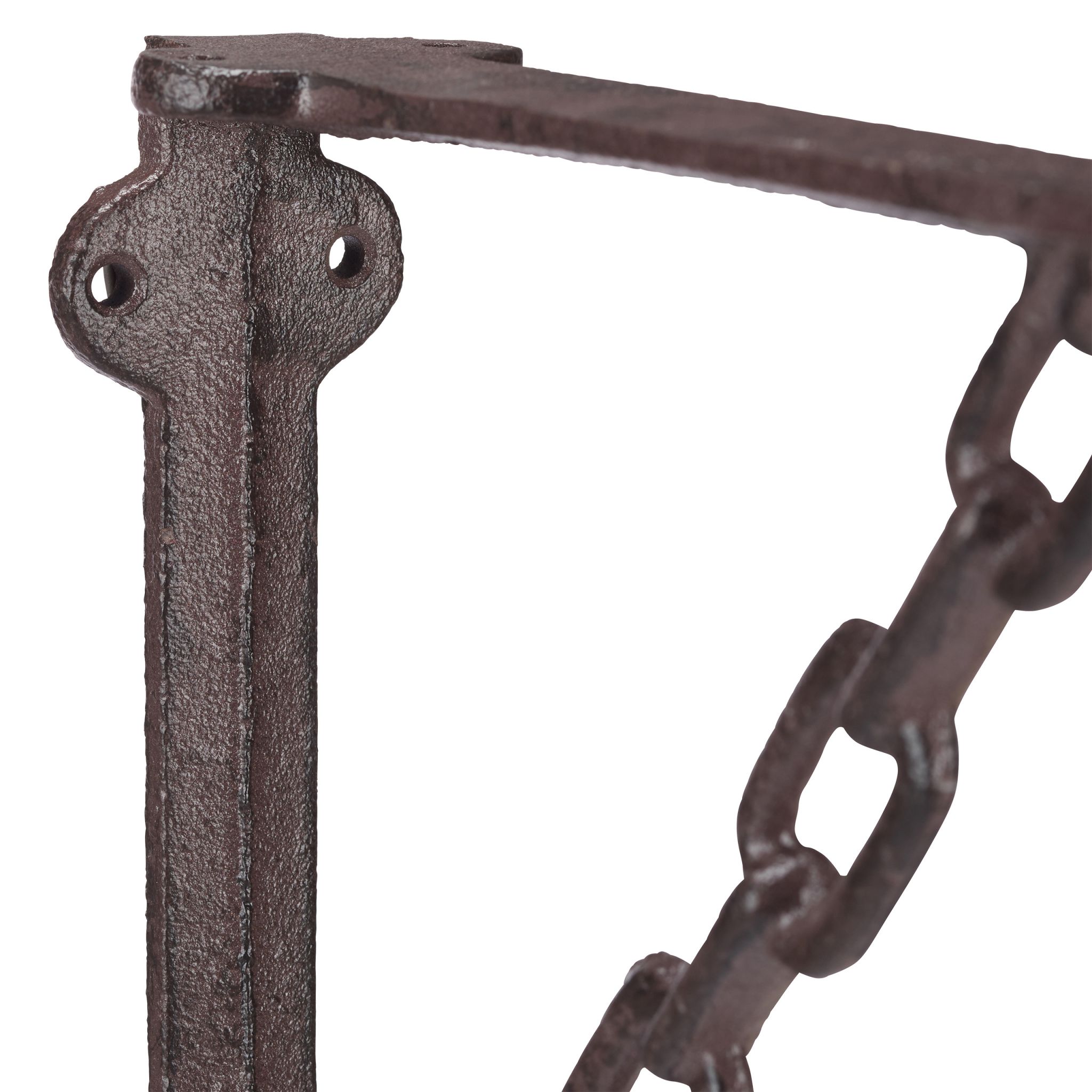 Regalwinkel Gusseisen 2er-Set Kette Dunkelbraun von Relaxdays