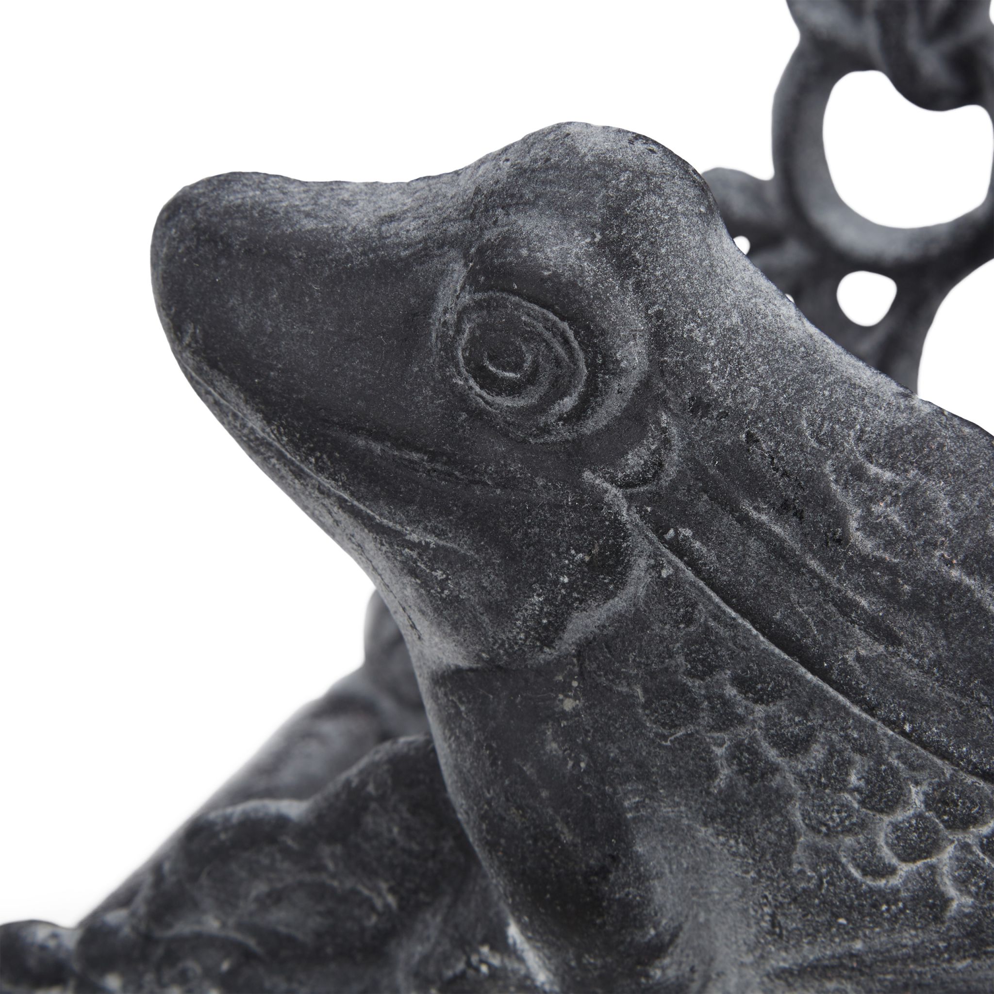 Gartenschlauchhalter Gusseisen Frosch Grau von Relaxdays