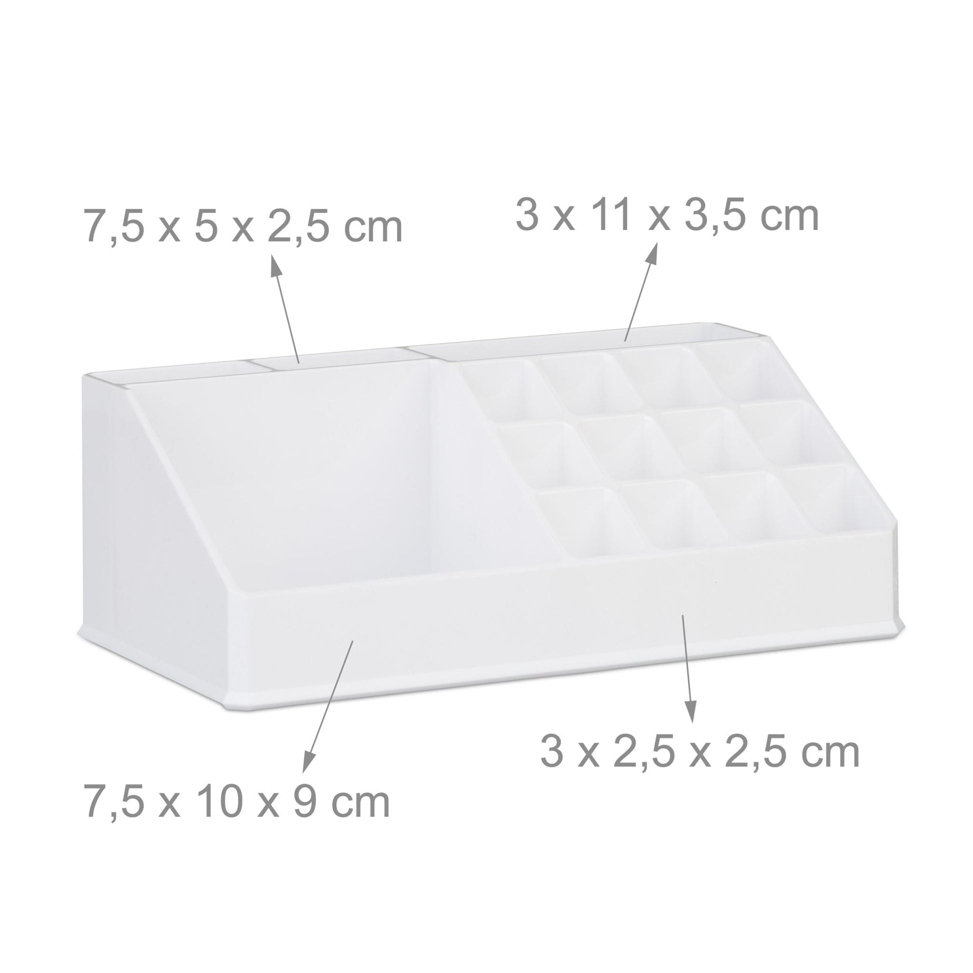 Make Up Organizer mit 4 Schubfächern Weiss von Relaxdays