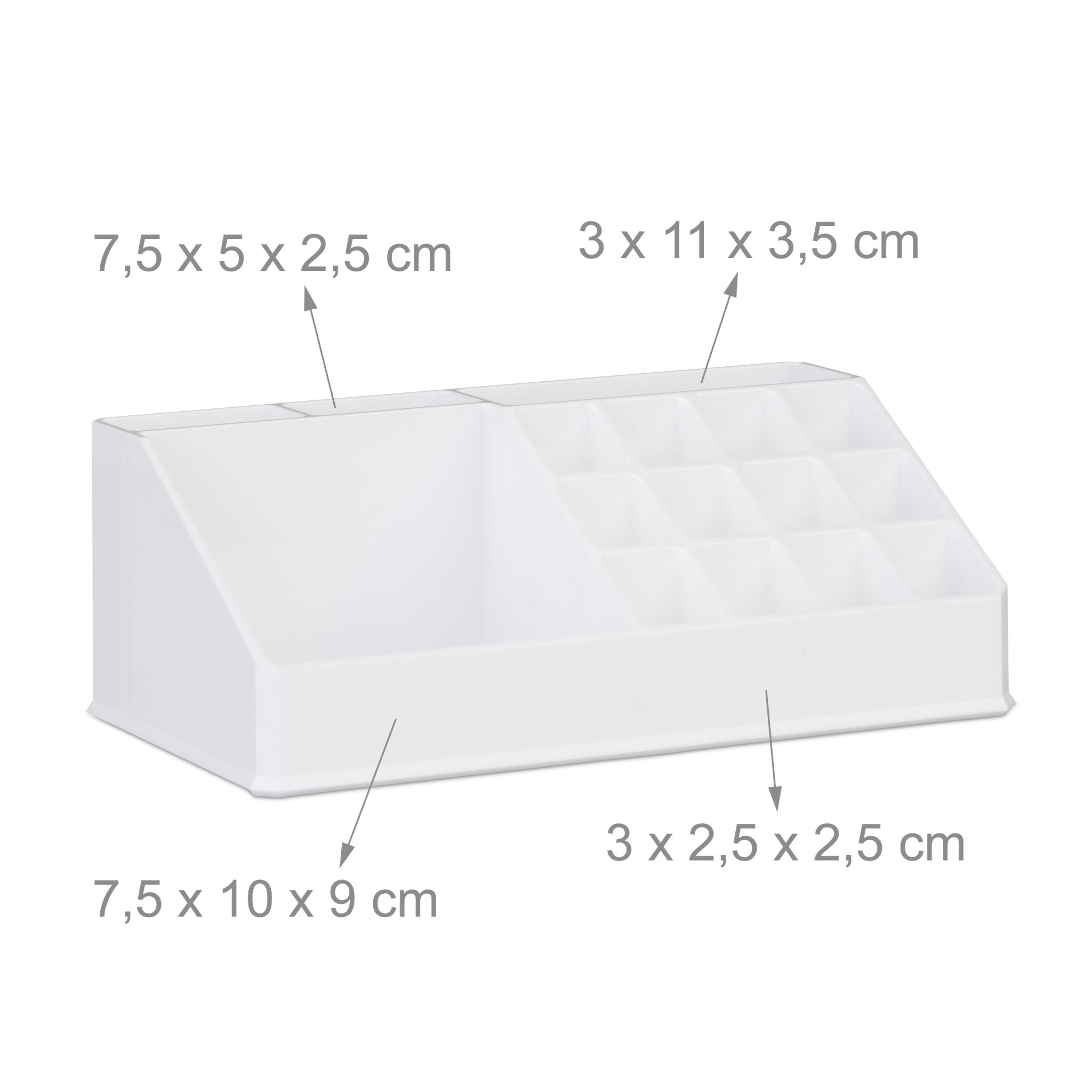 Make Up Organizer mit 4 Schubfächern Weiss von Relaxdays
