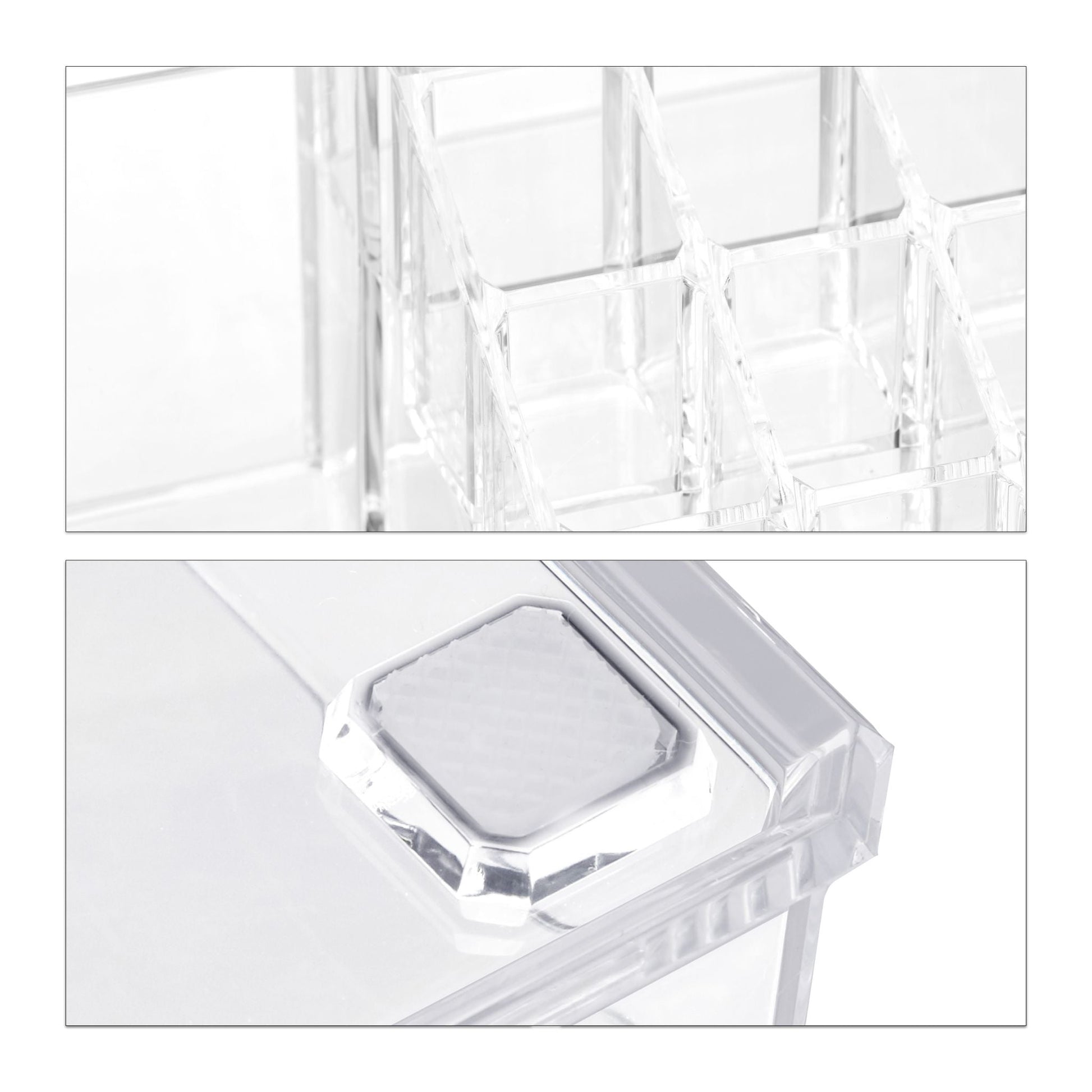 Make Up Organizer mit 4 Schubfächern Transparent von Relaxdays