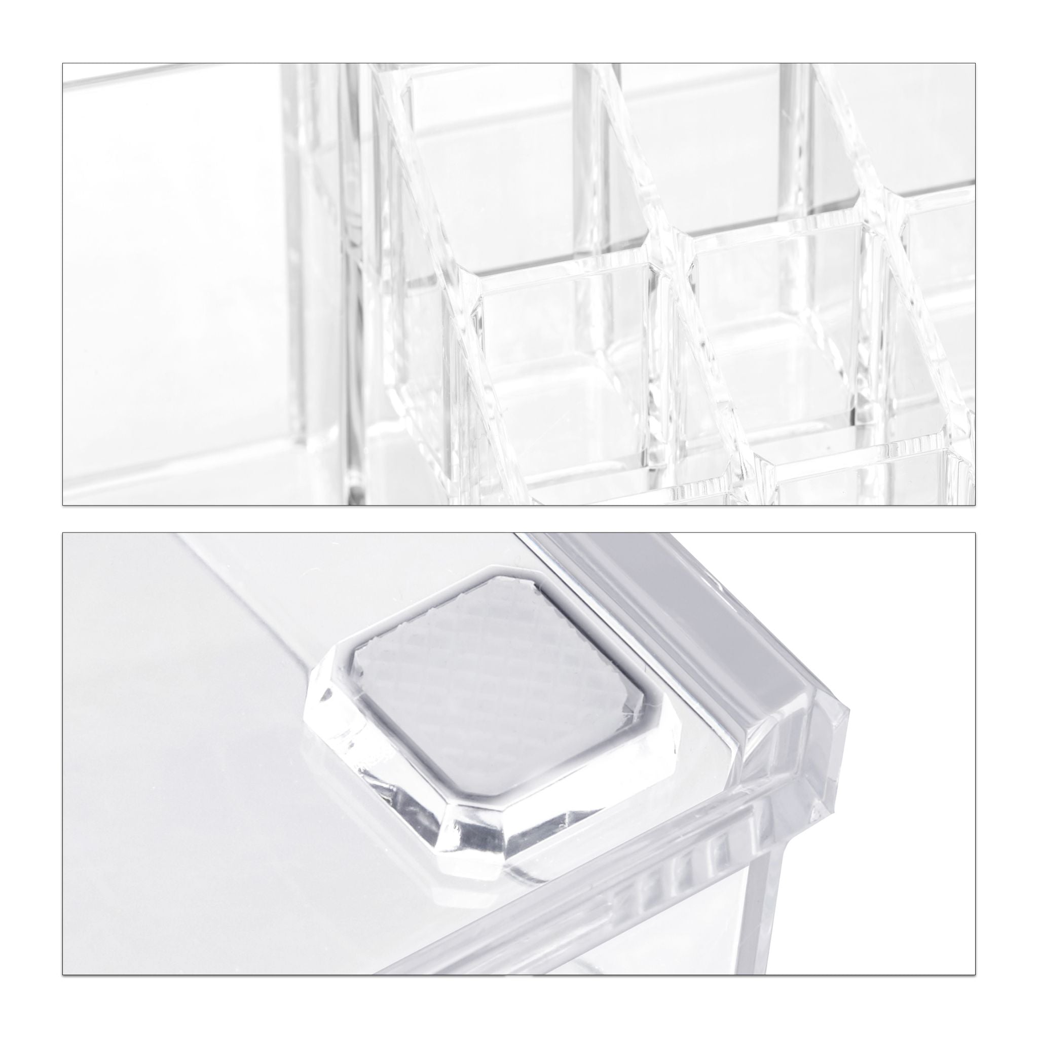 Make Up Organizer mit 4 Schubfächern Transparent von Relaxdays
