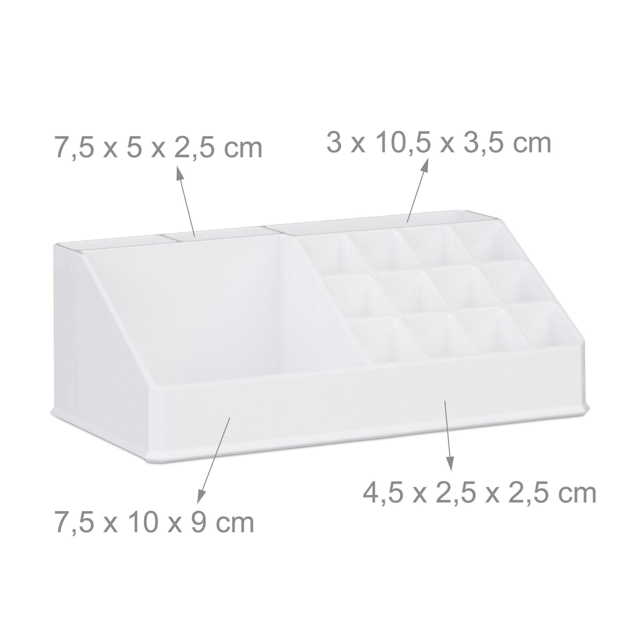 Make Up Organizer mit 8 Schubladen Weiss von Relaxdays