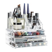 Make Up Organizer mit 3 Schubladen Transparent von Relaxdays